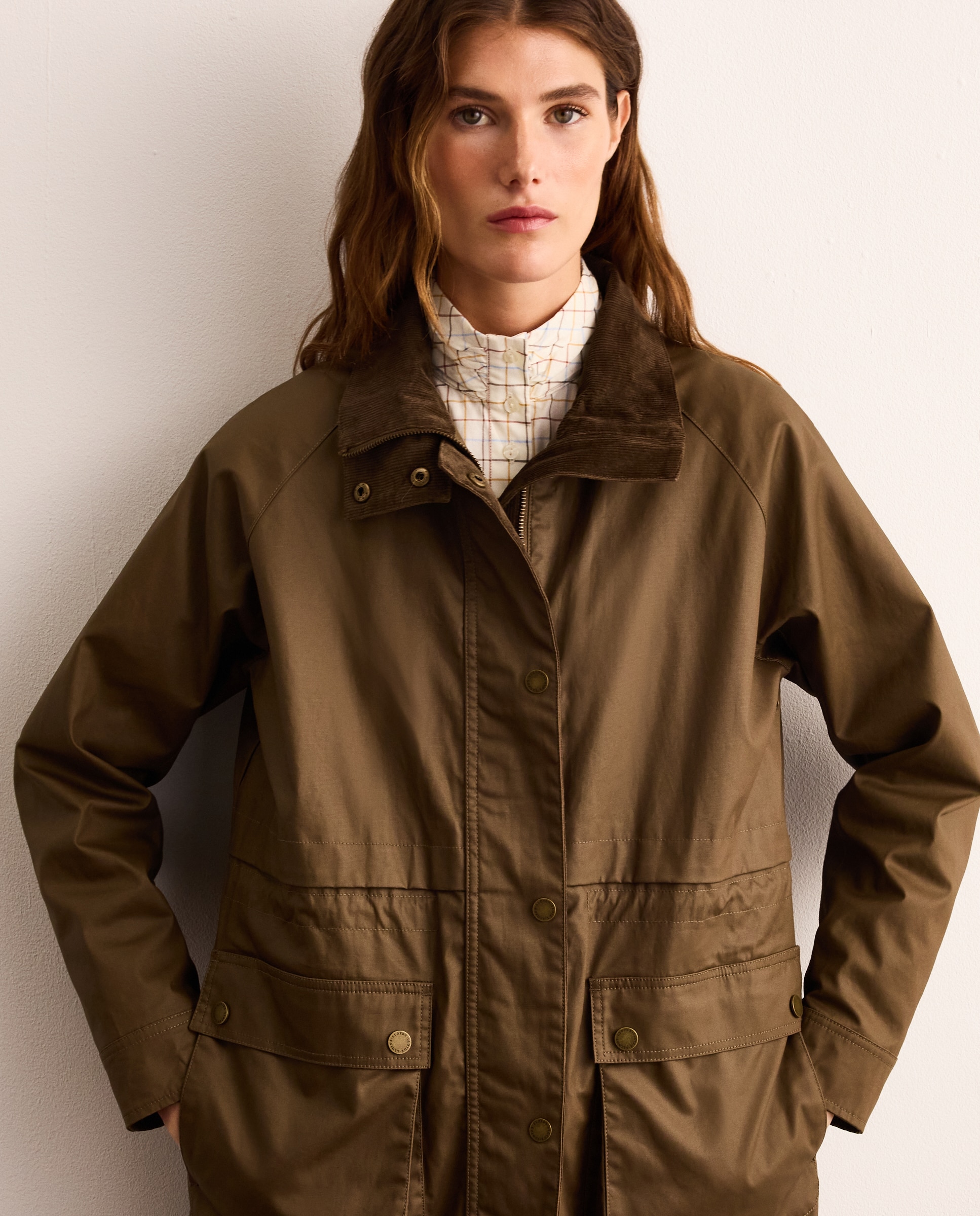 Parka larga lisa de mujer - Lloyd's - Marrón Marrón-5
