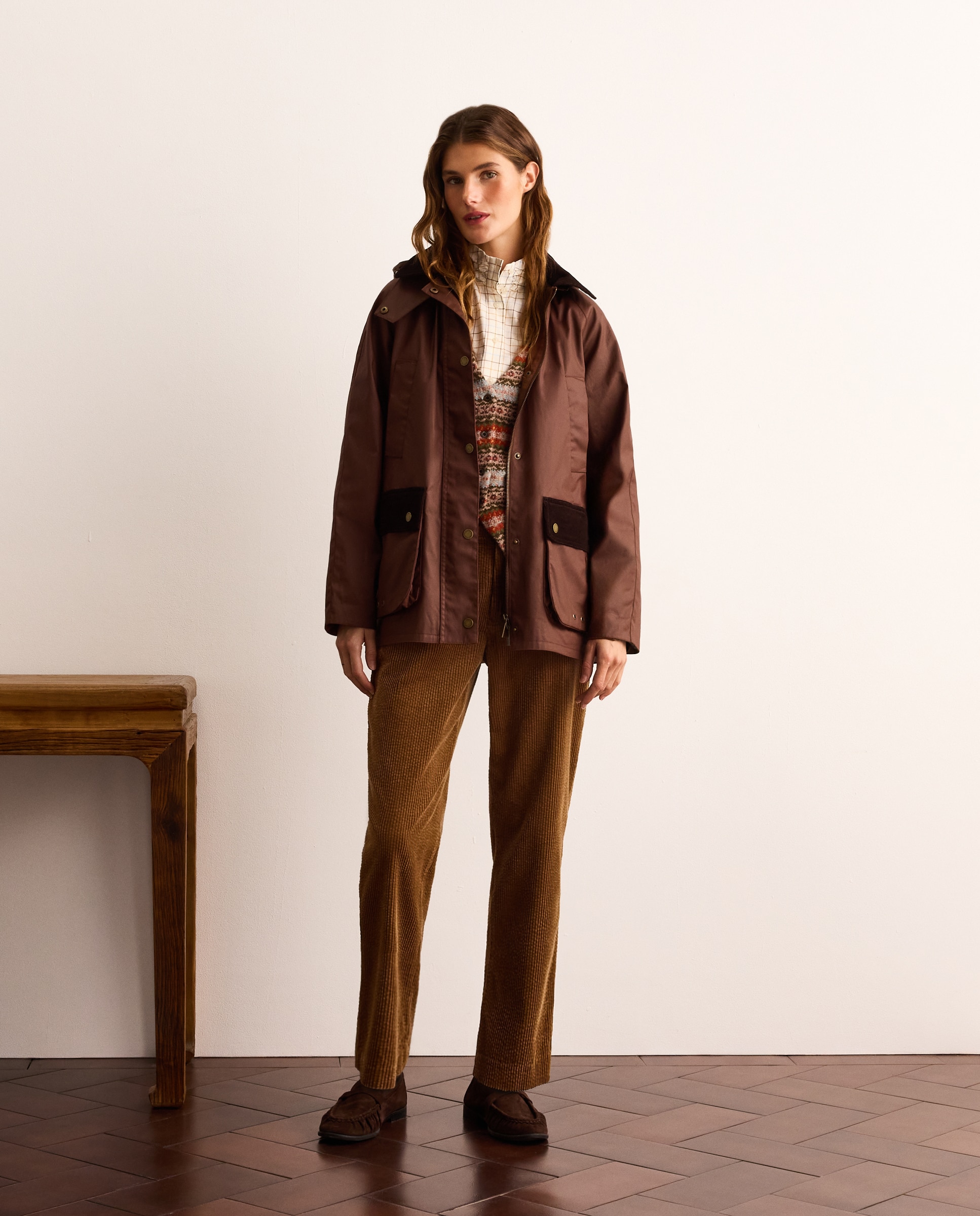 Acolchado de mujer corto estampado con capucha - Lloyd's - 770 Terracota 770 Terracota-2