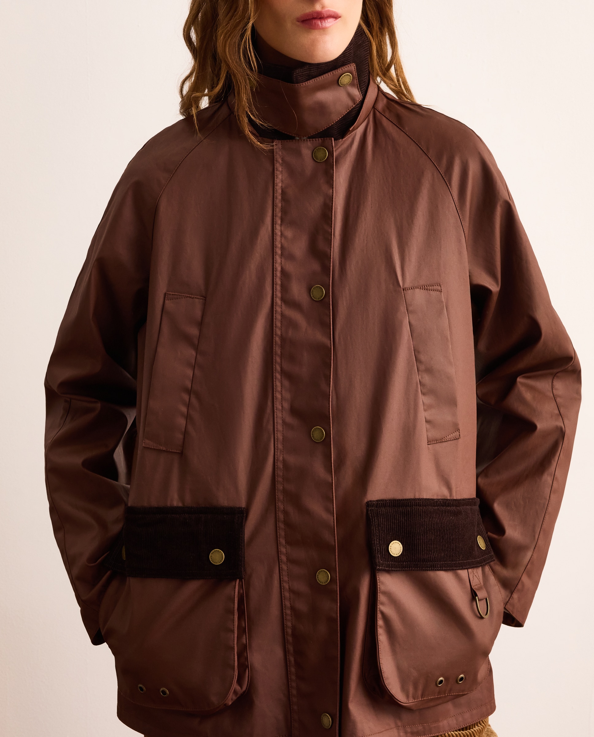 Acolchado de mujer corto estampado con capucha - Lloyd's - 770 Terracota 770 Terracota-3