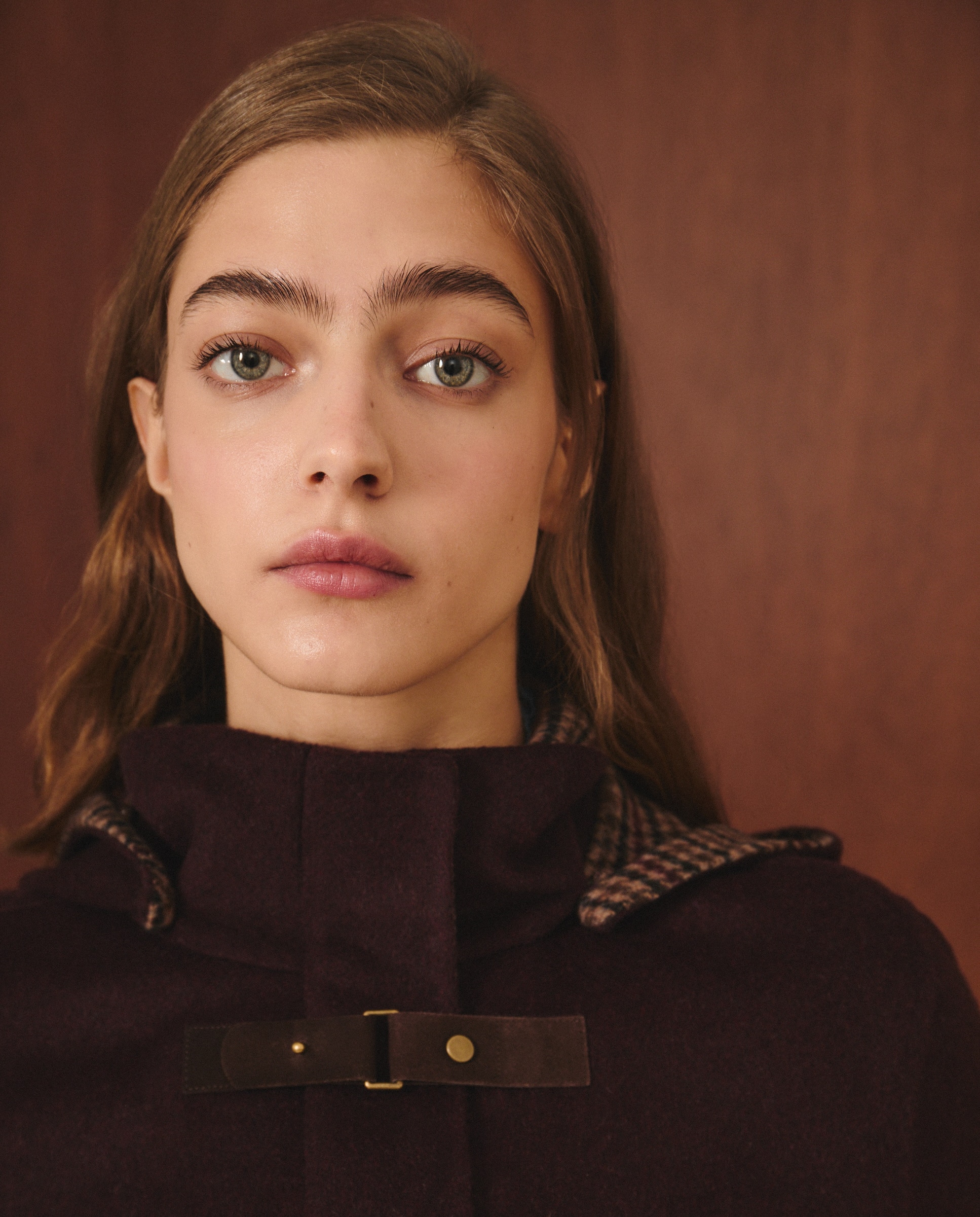 Casacão Curto Liso Bordeaux-3