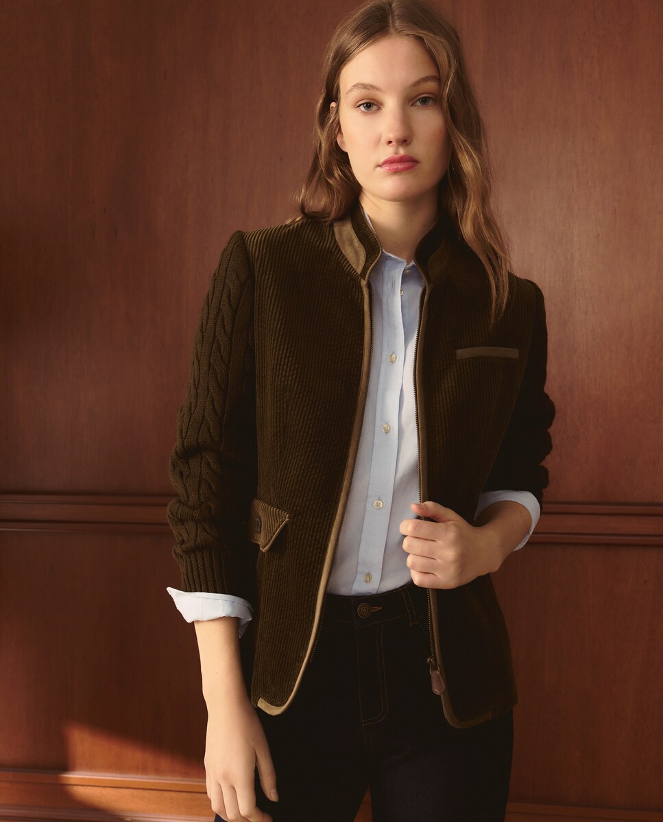 Chaqueta de mujer de pana con manga de punto · Lloyd's · El Corte