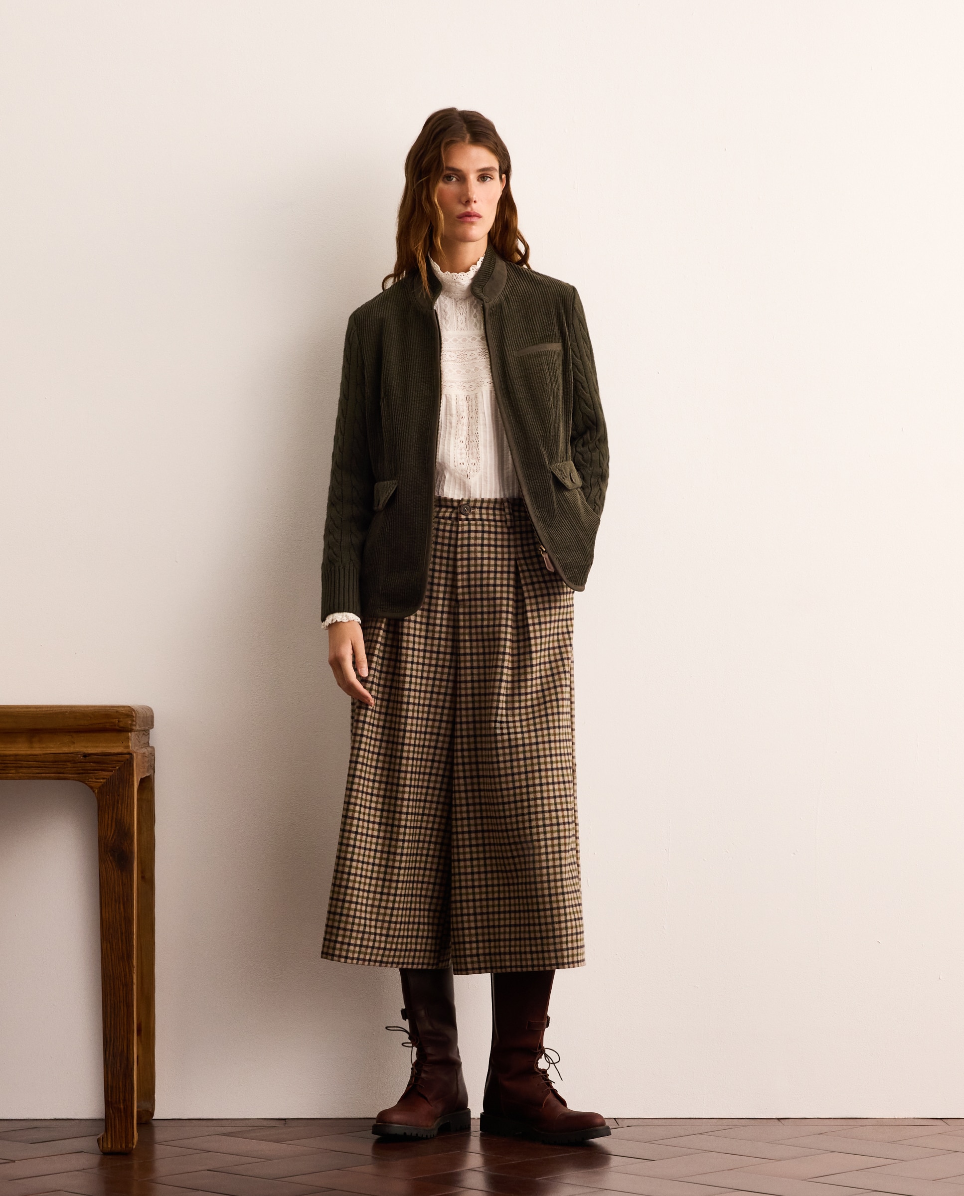 Chaqueta pana de mujer con de manga punto - Lloyd's - 520 Kaki 520 Kaki-2