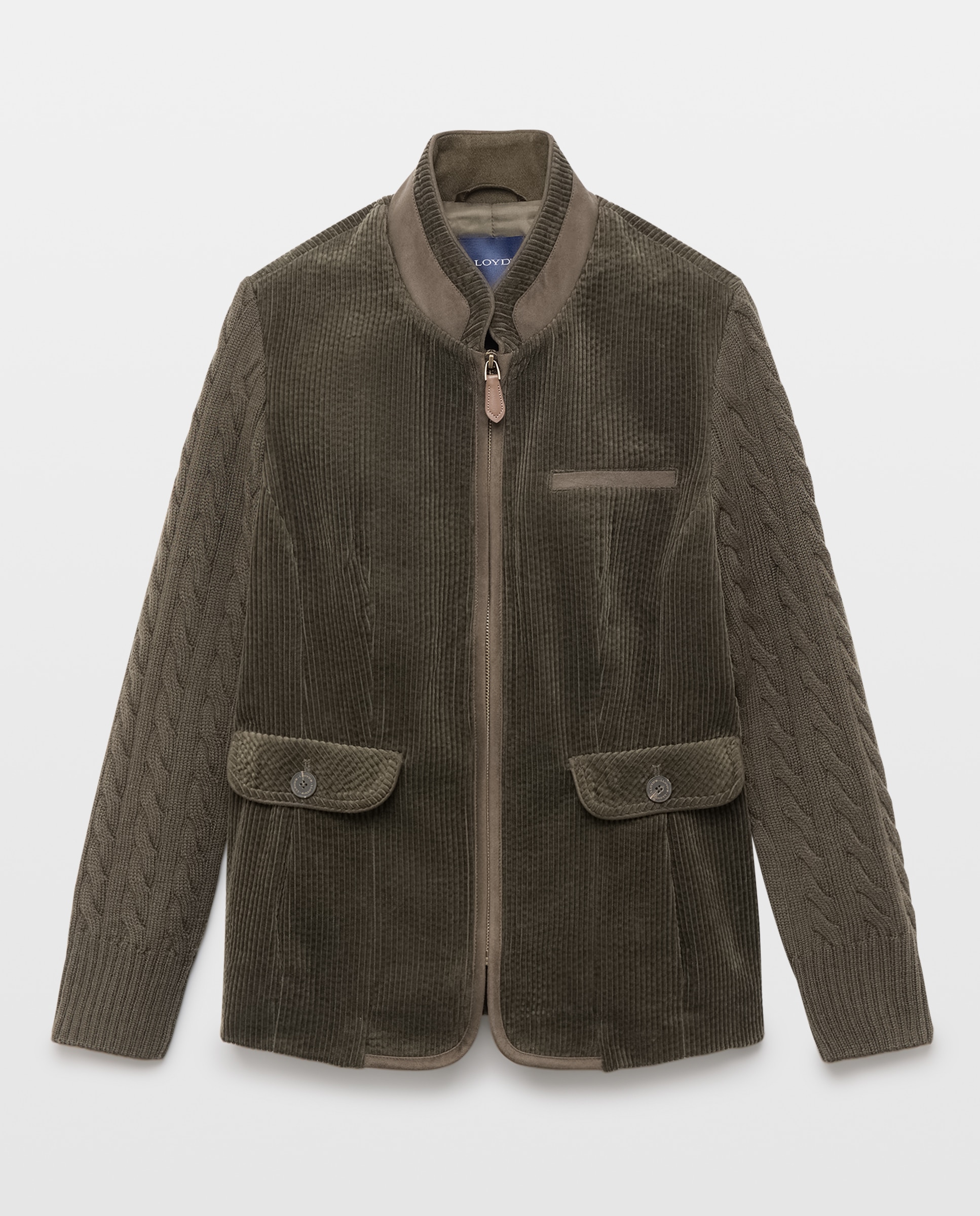 Chaqueta pana de mujer con de manga punto - Lloyd's - 520 Kaki 520 Kaki-5