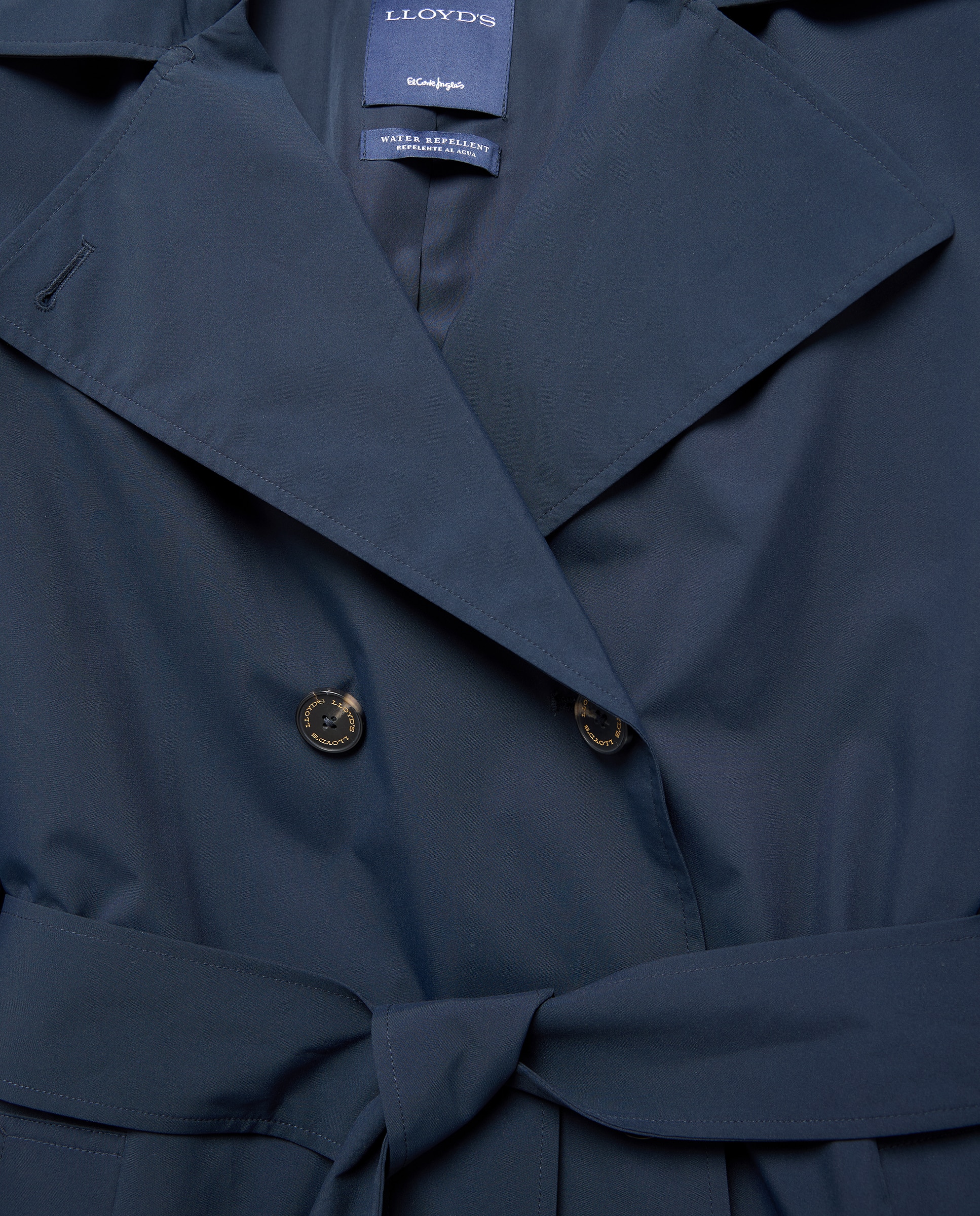 Gabardine clássica com capuz Azul-marinho-6