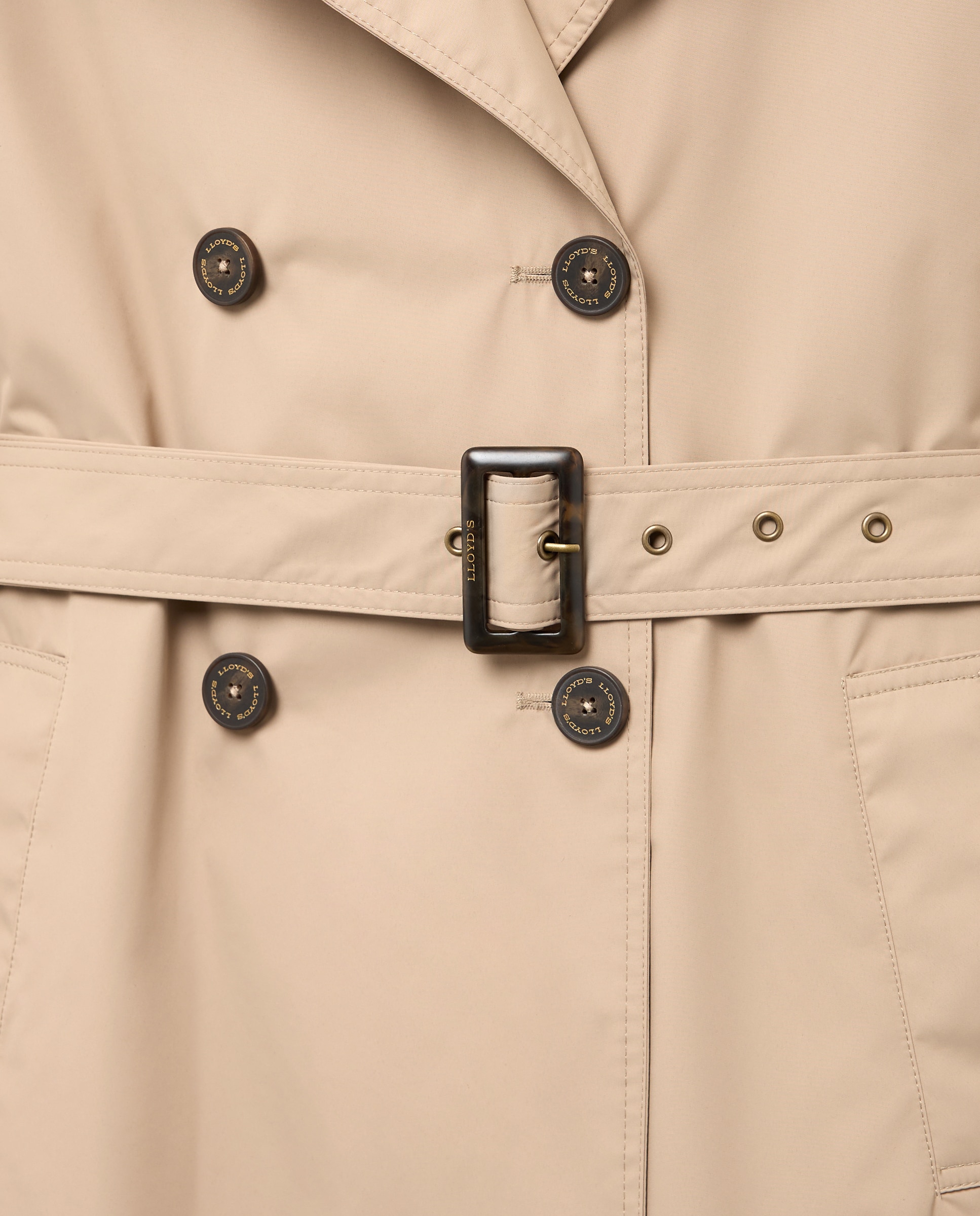 Abrigo trench largo liso de mujer - Lloyd's - Beige Beige-6