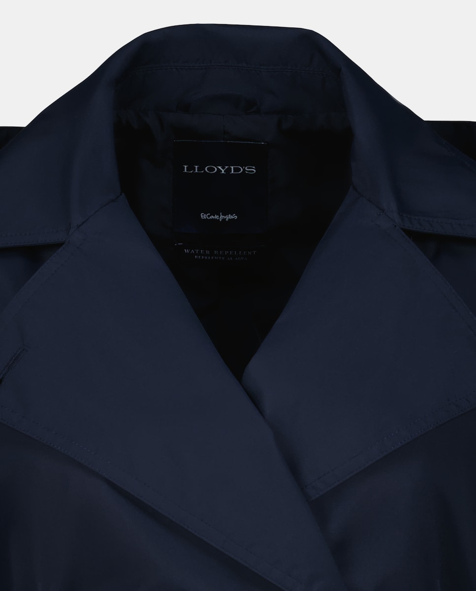 Sobretudo Tipo Canadiana Comprido Liso Azul-marinho-6