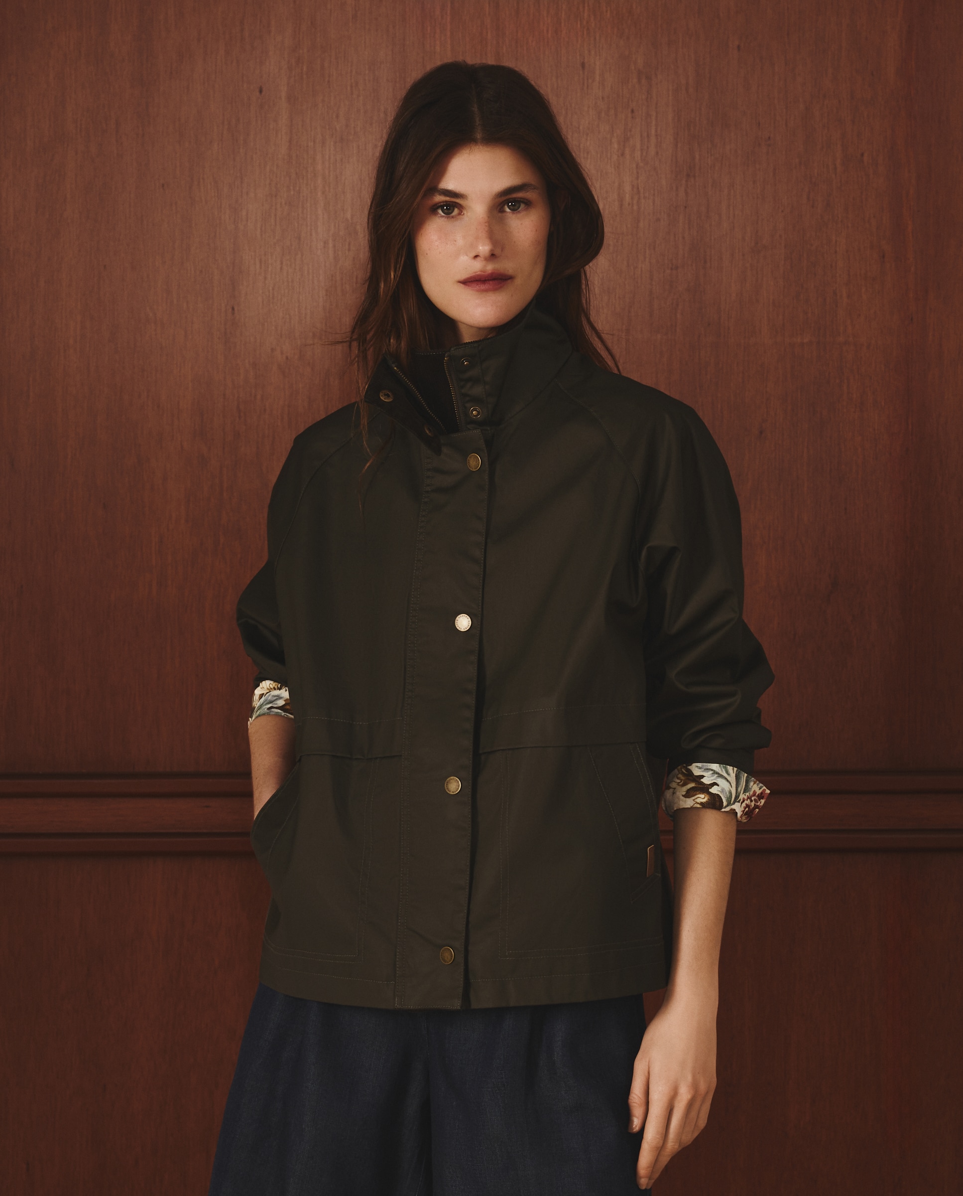 Parka Curta Lisa 520 Caqui-2
