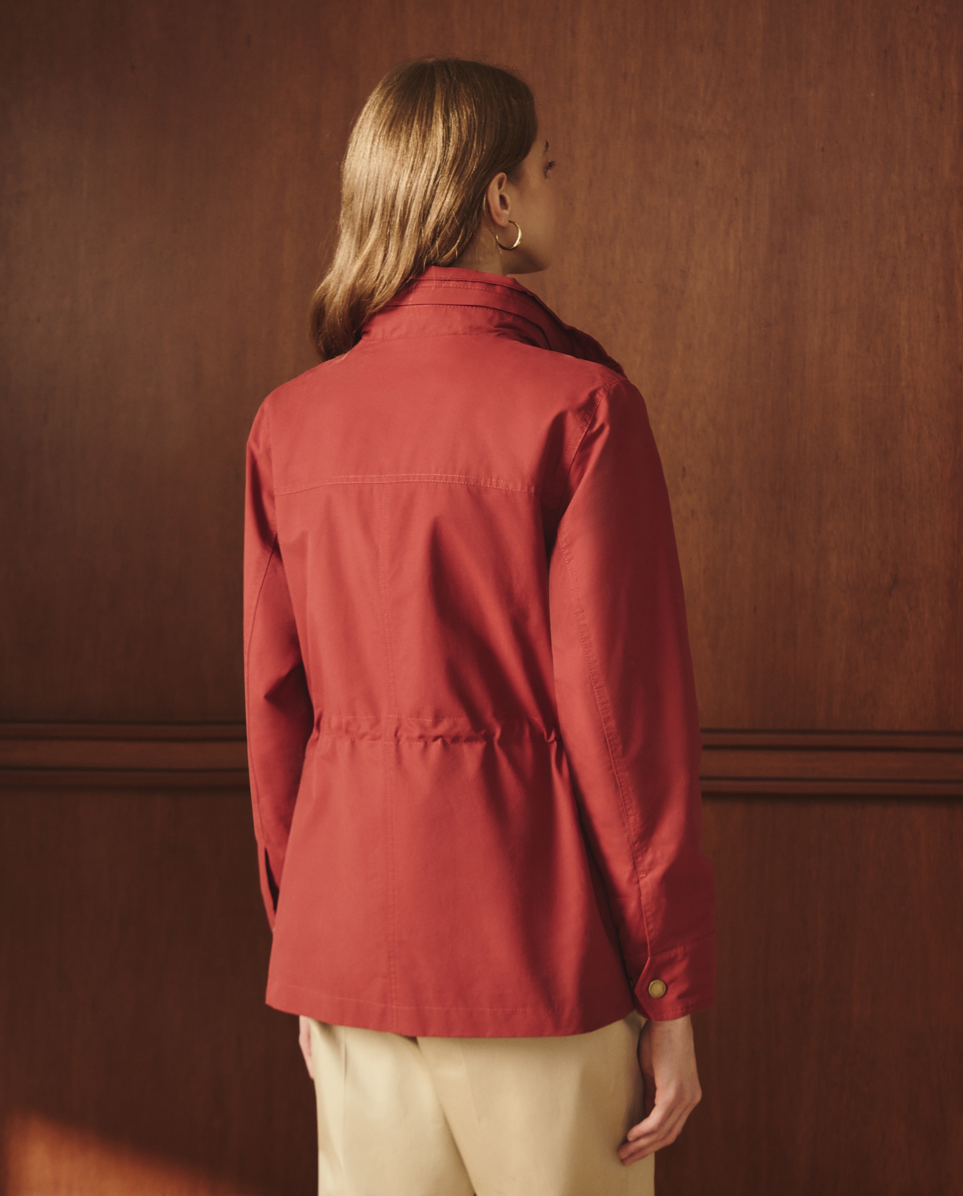 Parka ligera de mujer con capucha - Lloyd's - Bermellon Bermellon-3