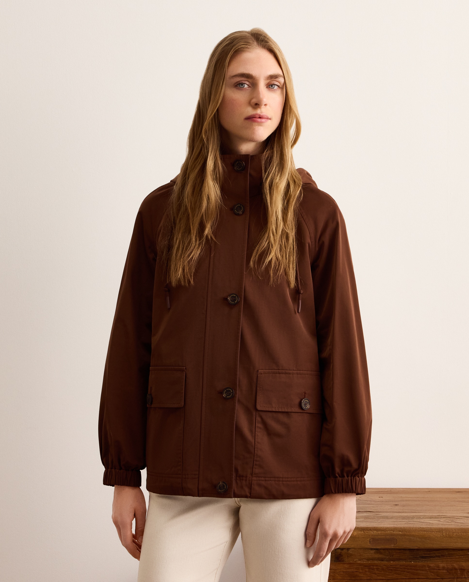 Parka de mujer con capucha - Lloyd's - Marrón Marrón-2