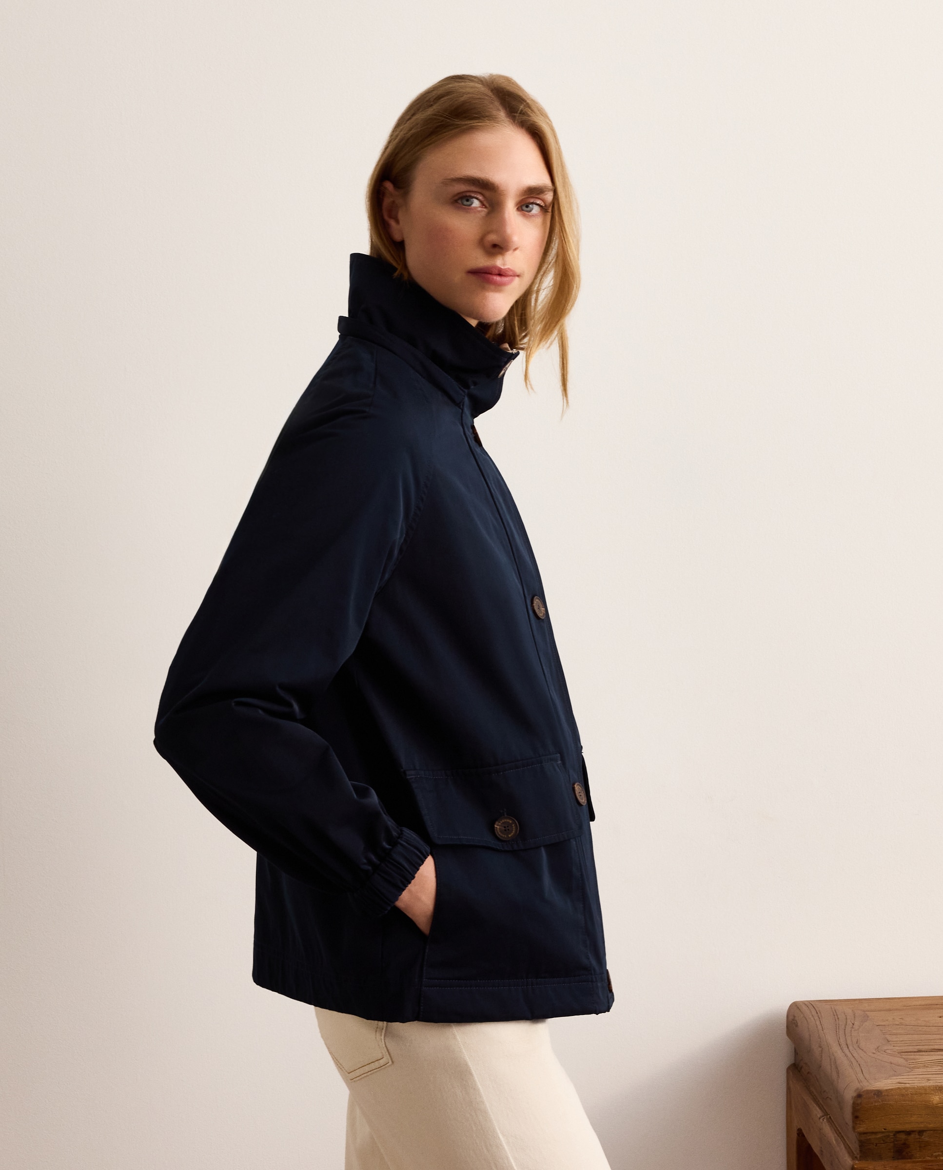 Parka de mulher com capuz Azul-marinho-4