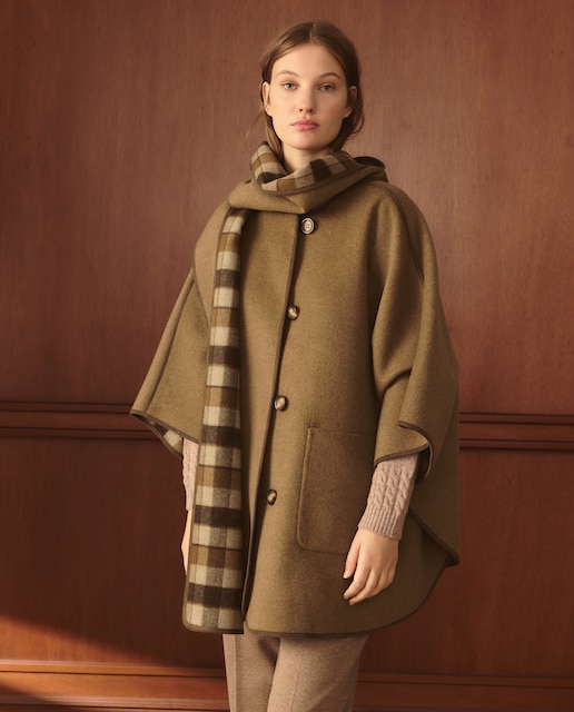 Imagen 0 de Capa de lana reversible de mujer