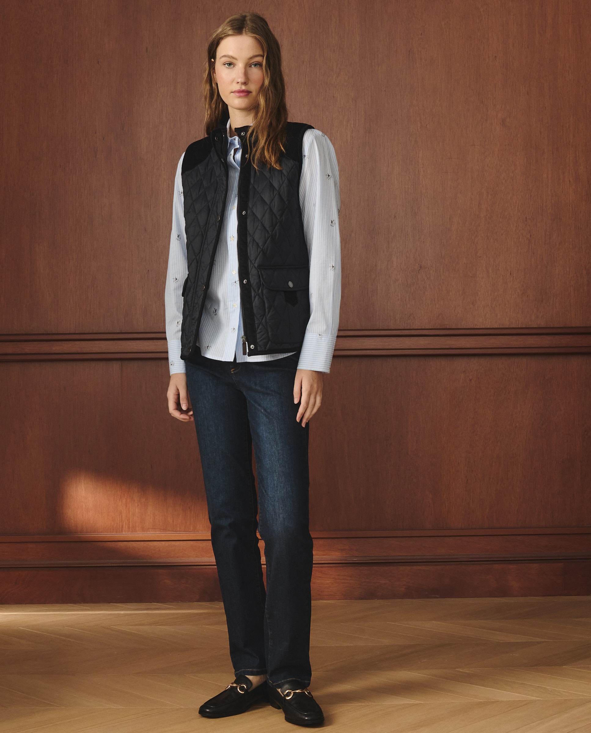 Colete de mulher acolchoado Azul-marinho-2