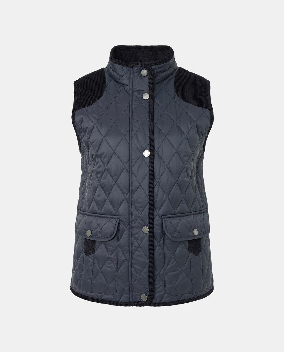 Colete de mulher acolchoado Azul-marinho-4