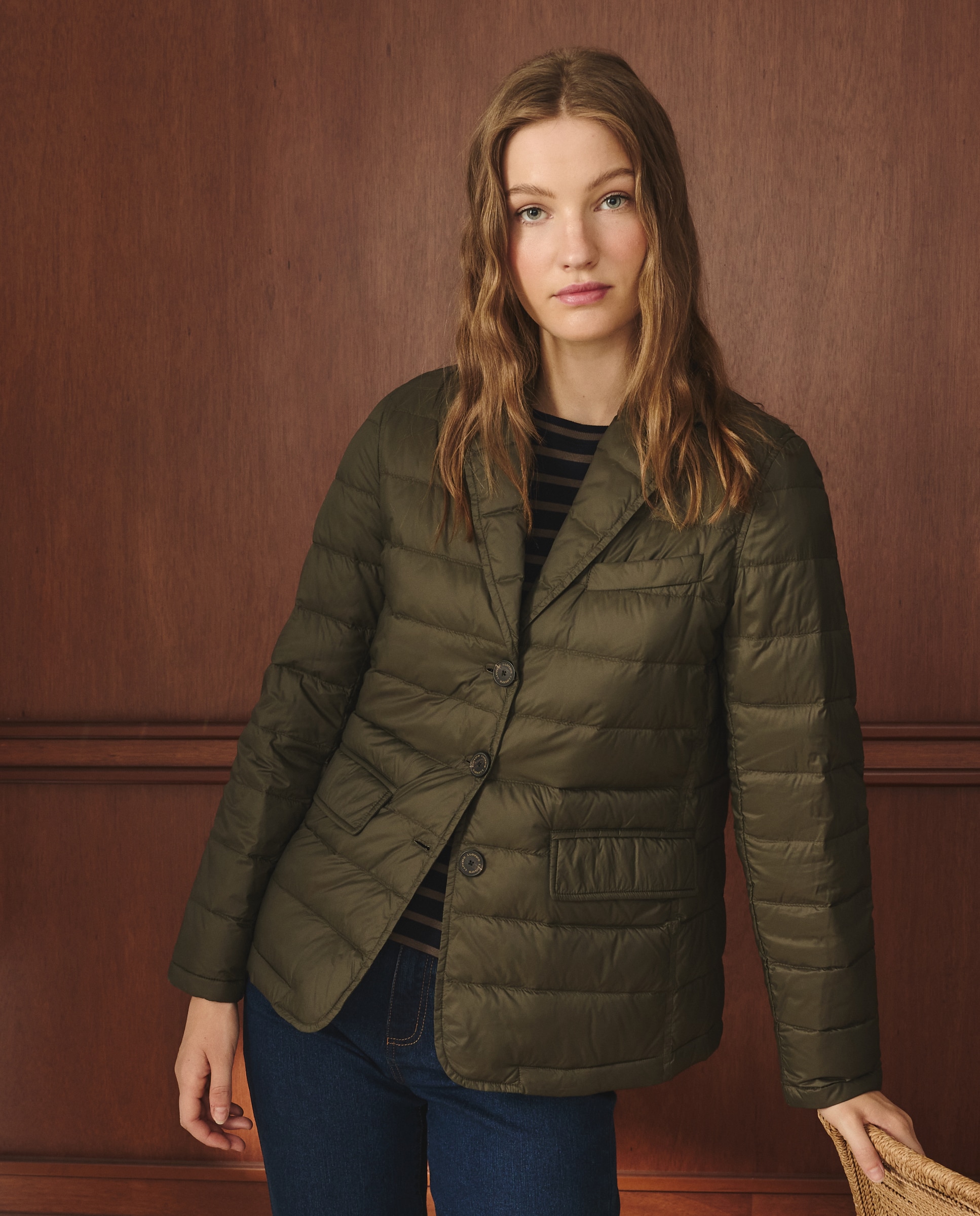 Casaco Acolchoado com Penugem 520 Caqui-1