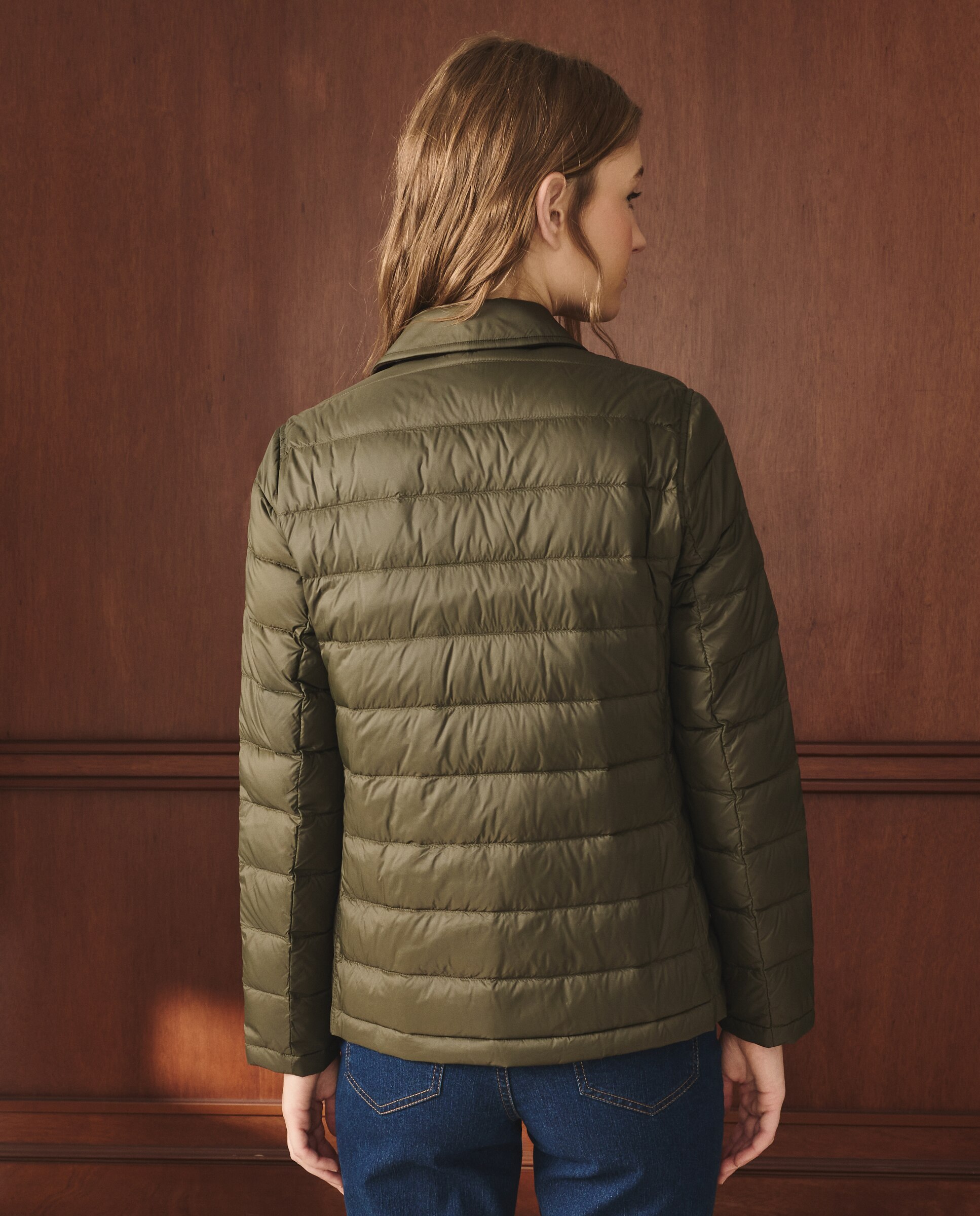 Casaco Acolchoado com Penugem 520 Caqui-3