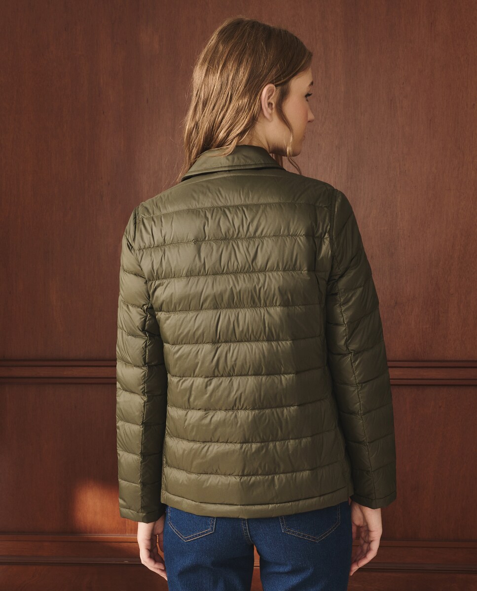 Casaco Acolchoado com Penugem 520 Caqui-3