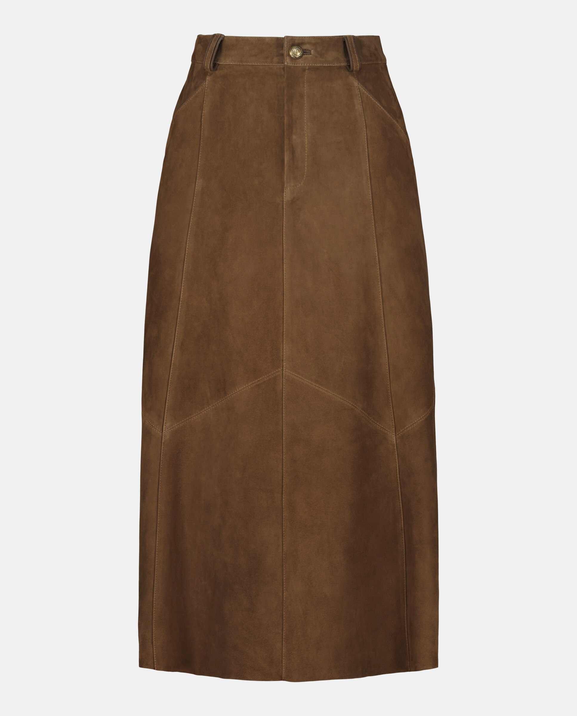 Saia Curta Lisa Castanho-4