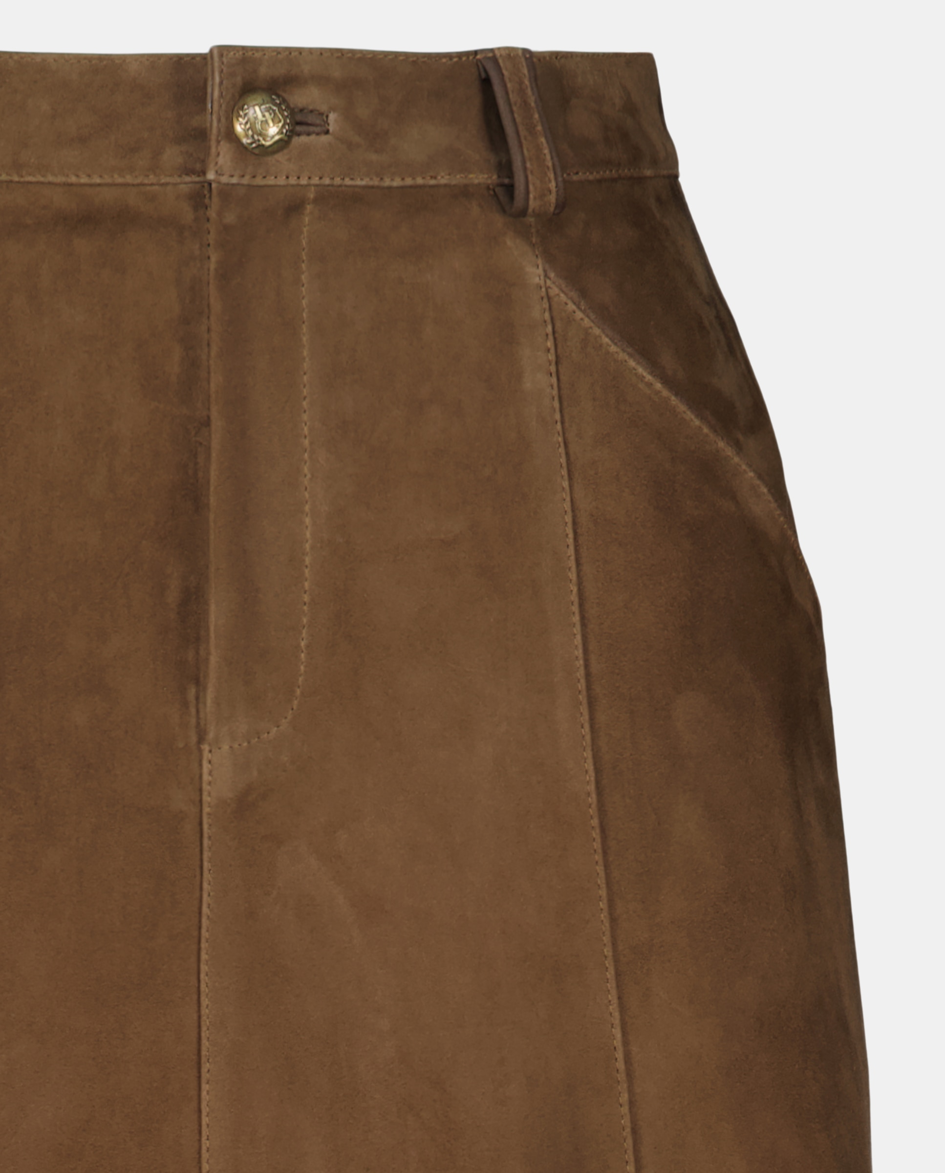 Saia Curta Lisa Castanho-5