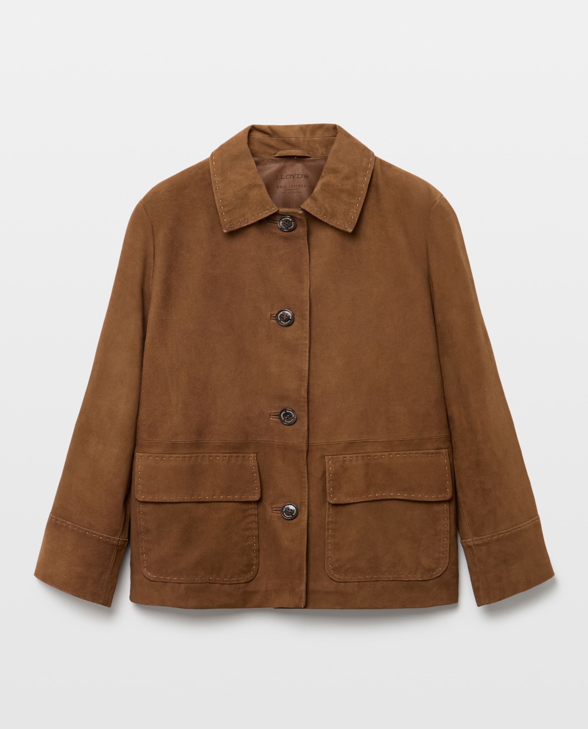 Casaco Tipo Camisola com Remendos de Camurça 730 Camel-5