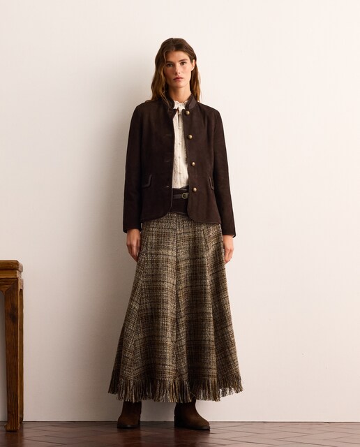Imagen 1 de Chaqueta tipo austriaca de mujer de ante Marrón