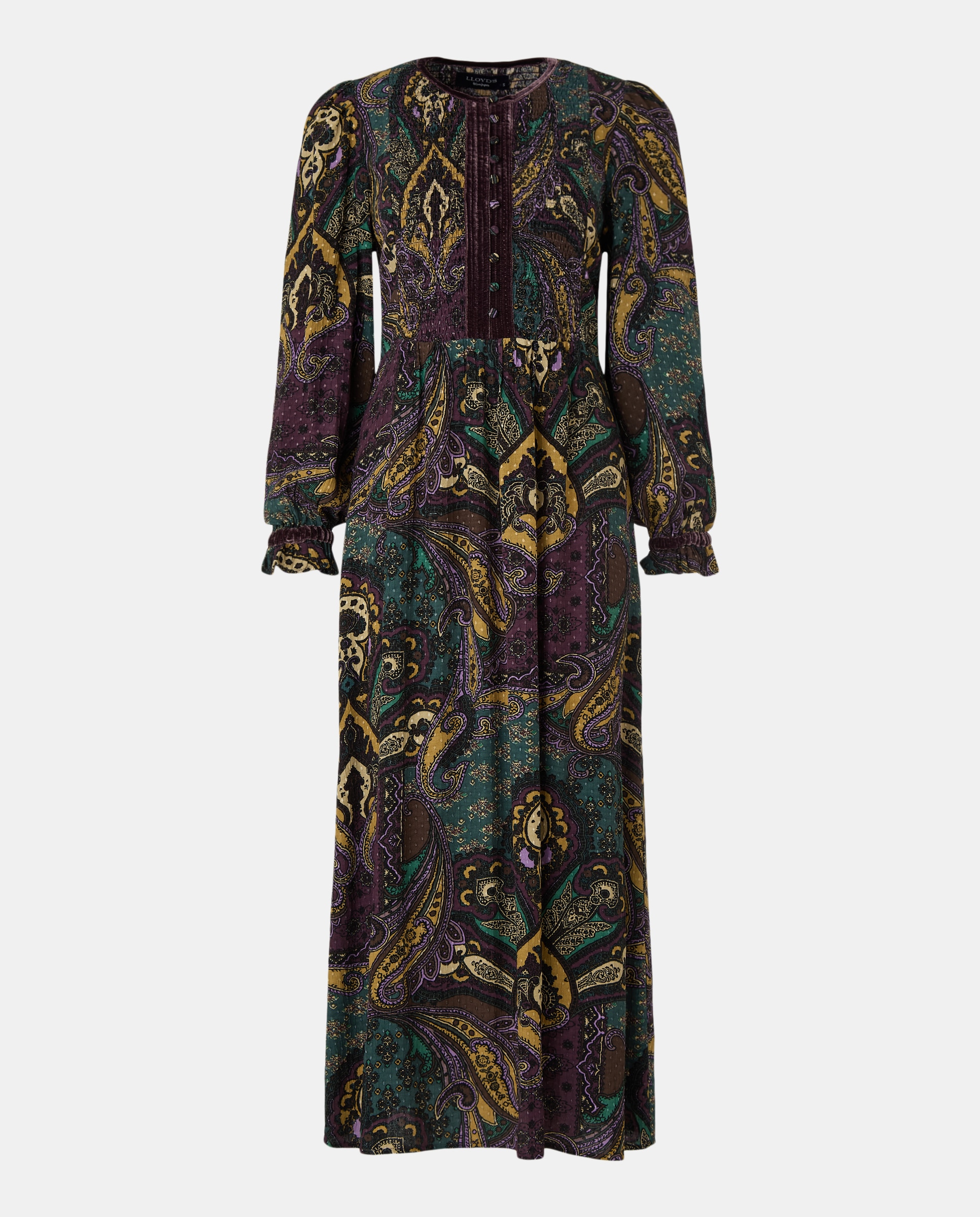 Vestido Midi Estampado Roxo-4