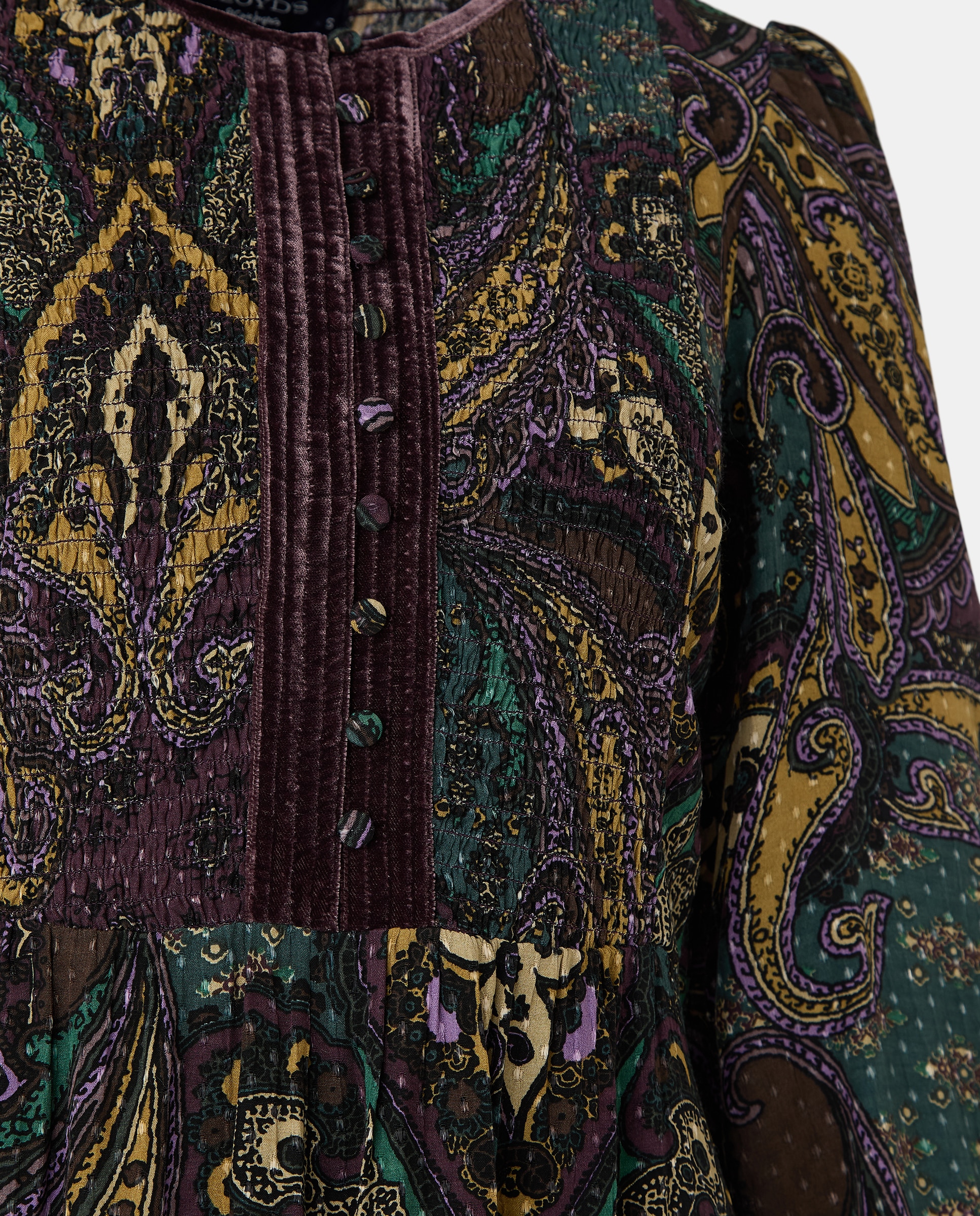 Vestido Midi Estampado Roxo-5