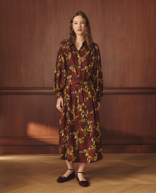 Imagen 0 de Vestido de mujer manga larga estampado