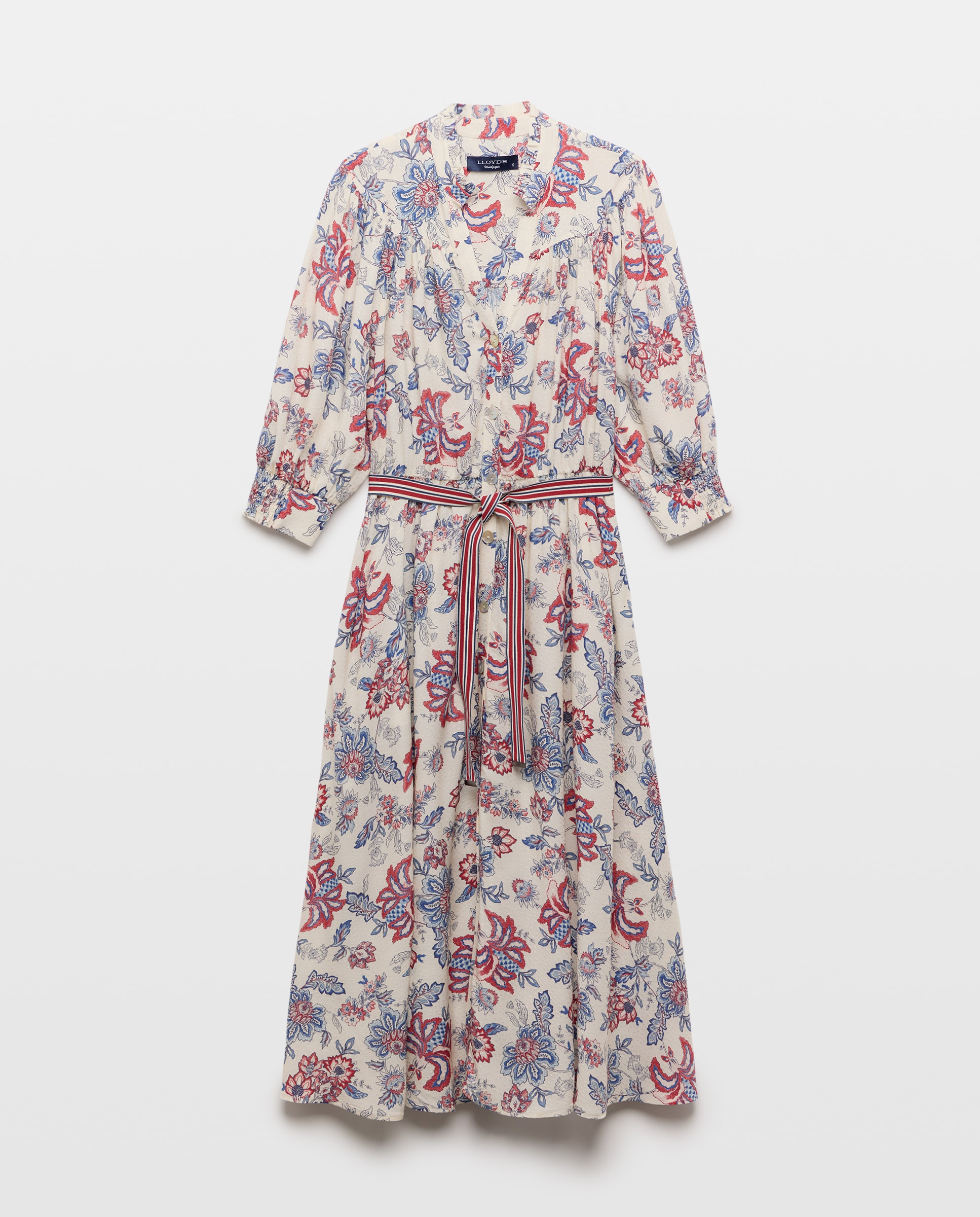 Vestido canesú flor indiana - Lloyd's - Rosa Rosa-4