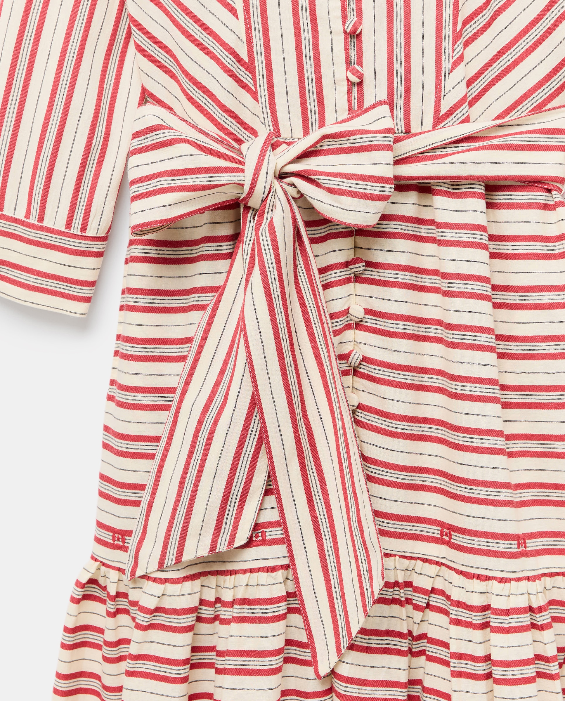 Vestido de Manga Comprida com Estampado de Fantasia Vermelho-6