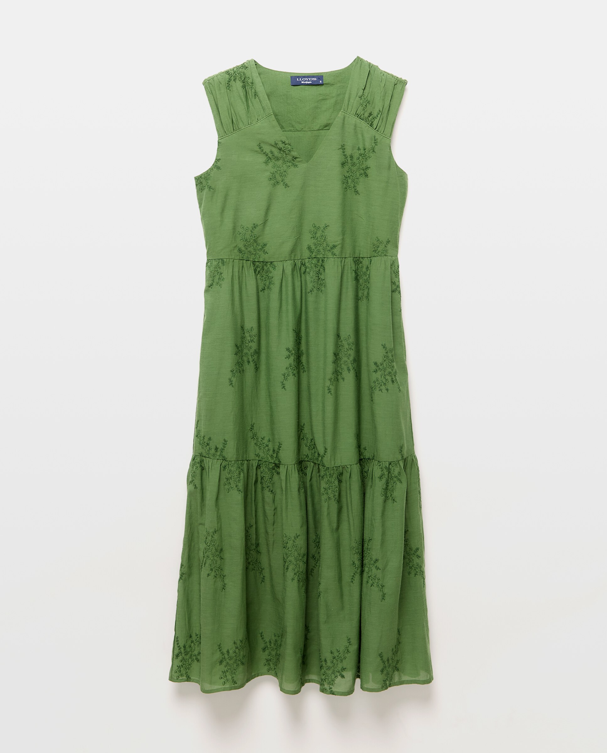 Vestido sin mangas y escote pico - Lloyd's - Verde Verde-4