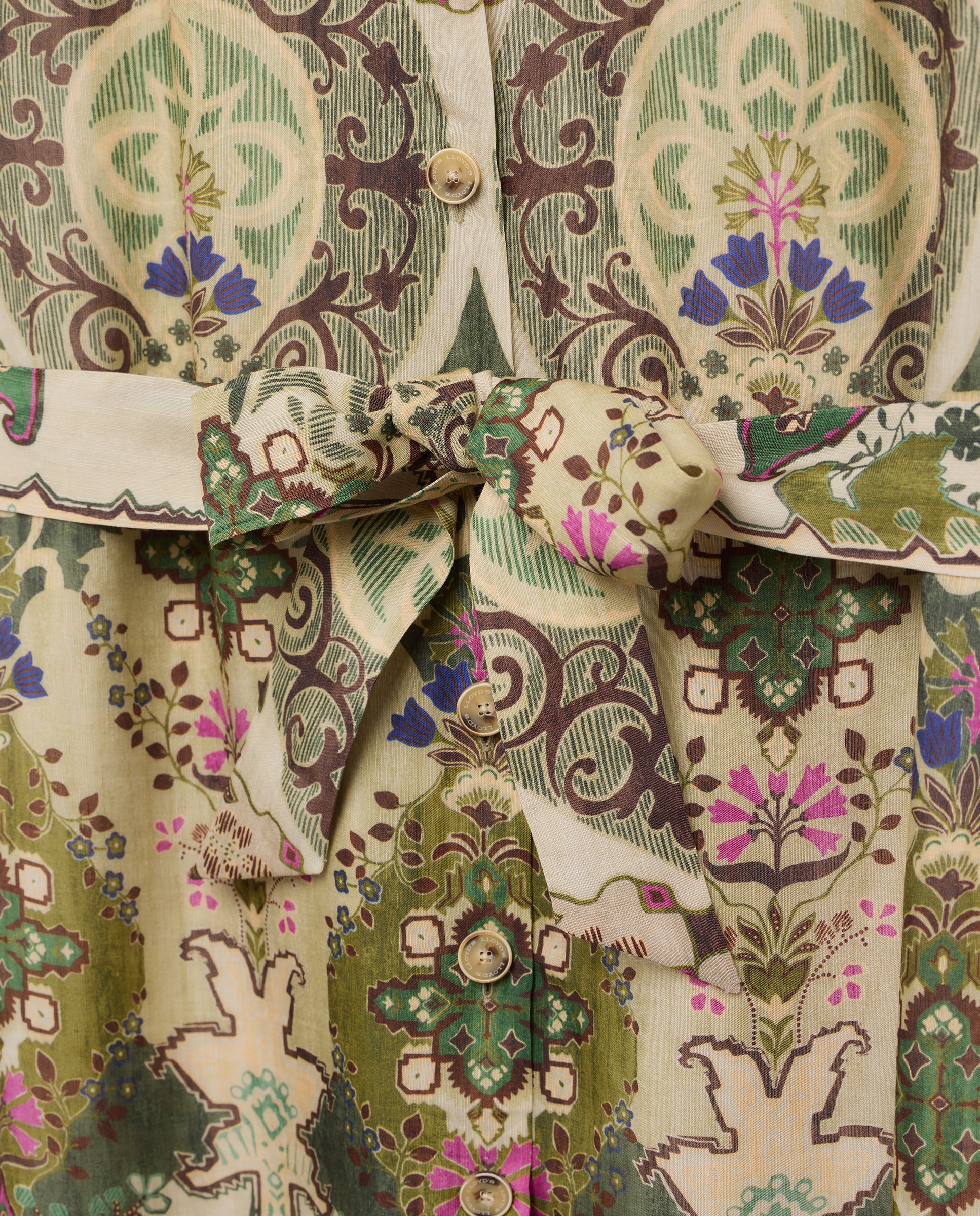 Vestido de Linho sem Mangas Verde-5