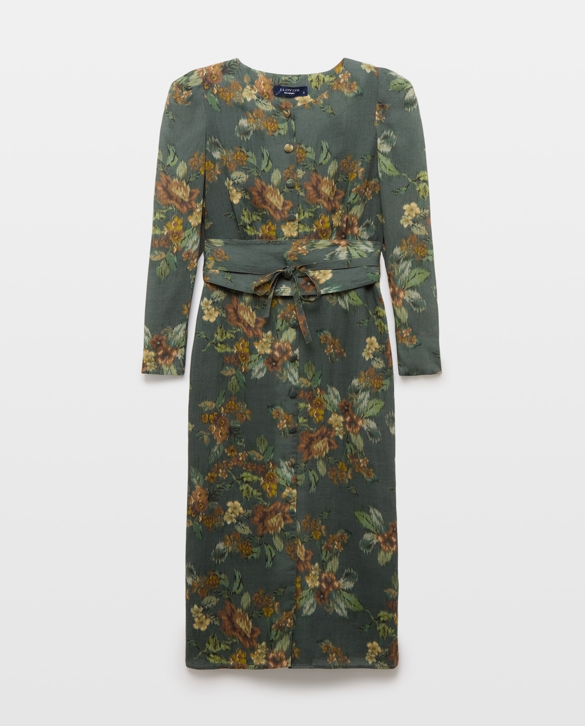 Vestido Midi Estampado Verde-5