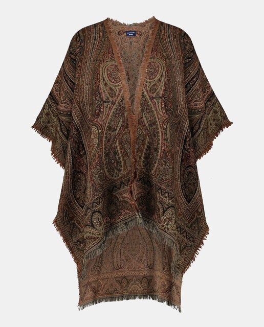 Imagen 0 de Poncho de lana liso de mujer