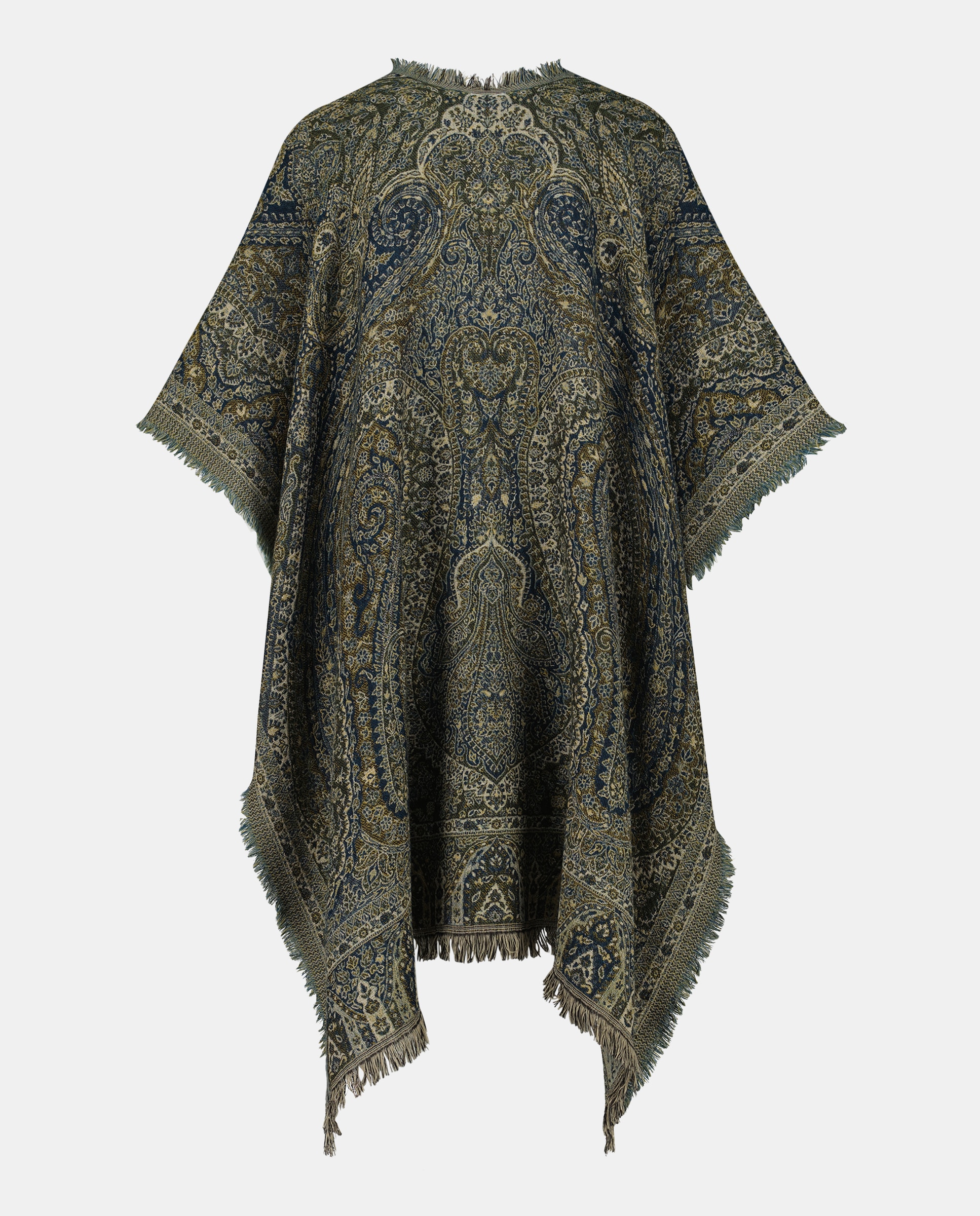 Poncho de Lã Liso 520 Caqui-2