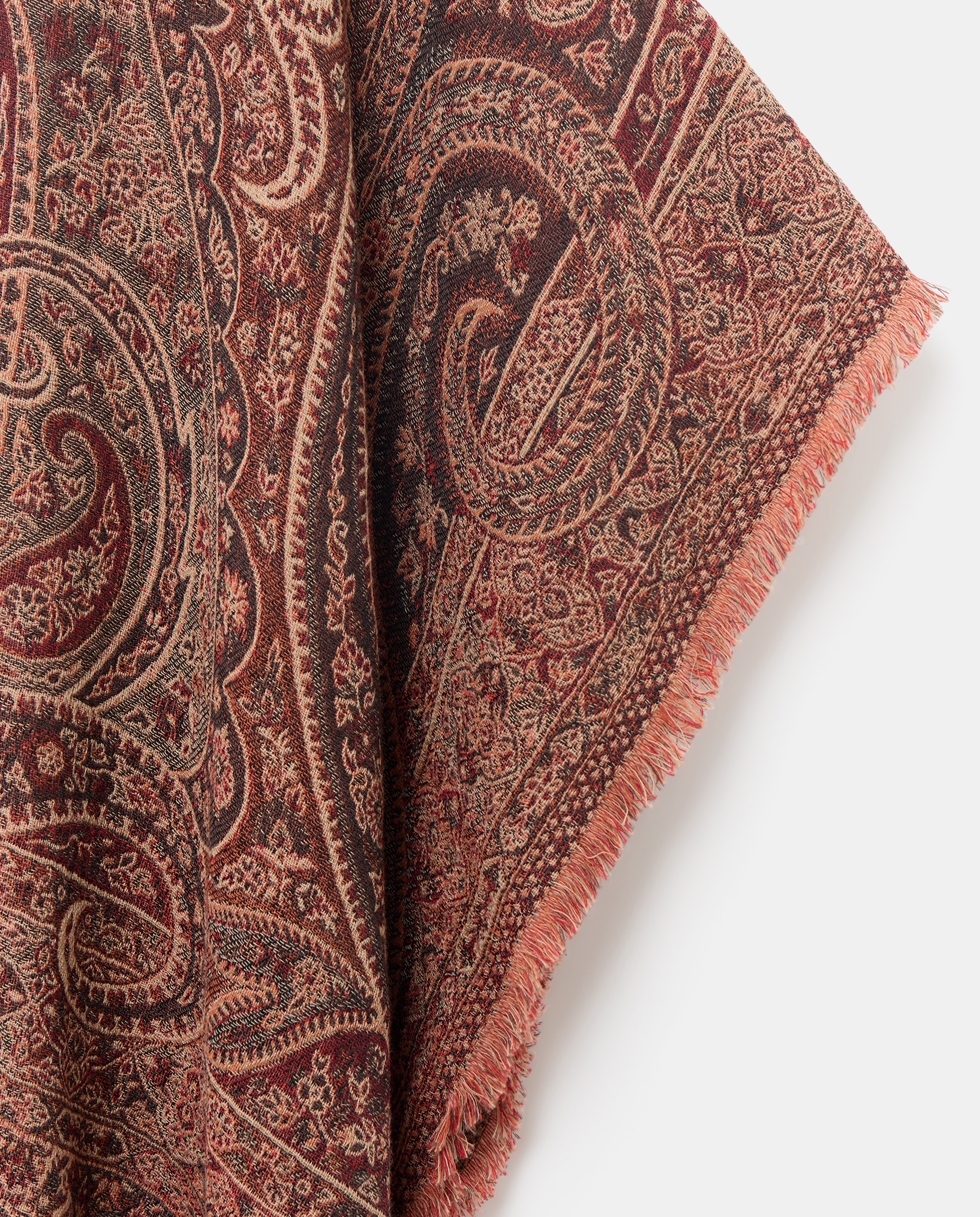 Poncho com Jacquard 600 Vermelho-3