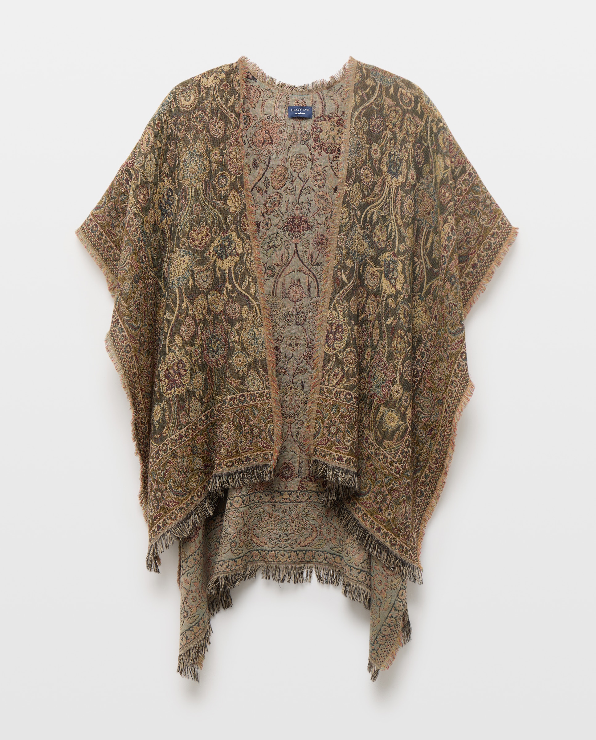 Imagen 0 de Poncho jacquard de mujer 520 Kaki