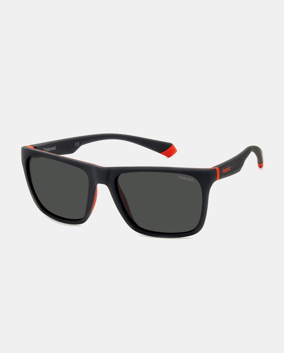 Gafas de sol unisex rectangulares en negro con lentes polarizadas Negro Polaroid Originals Negro-2