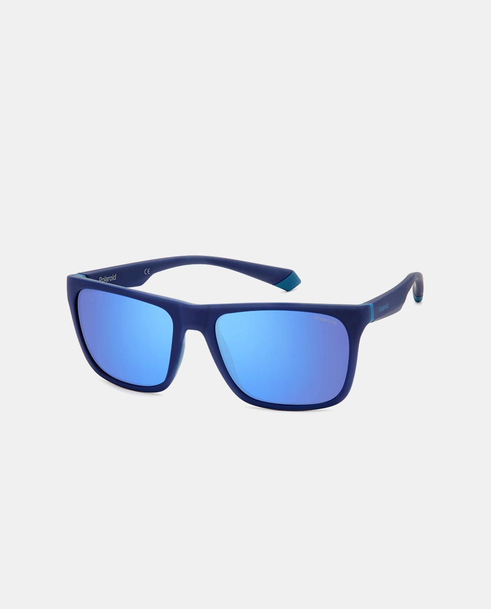Gafas de sol unisex rectangulares en azul con lentes polarizadas Azul Polaroid Originals Azul-2