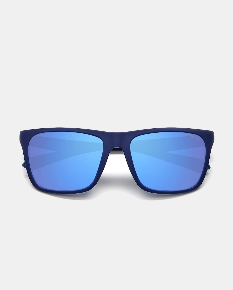 Gafas de sol unisex rectangulares en azul con lentes polarizadas Azul Polaroid Originals Azul-4