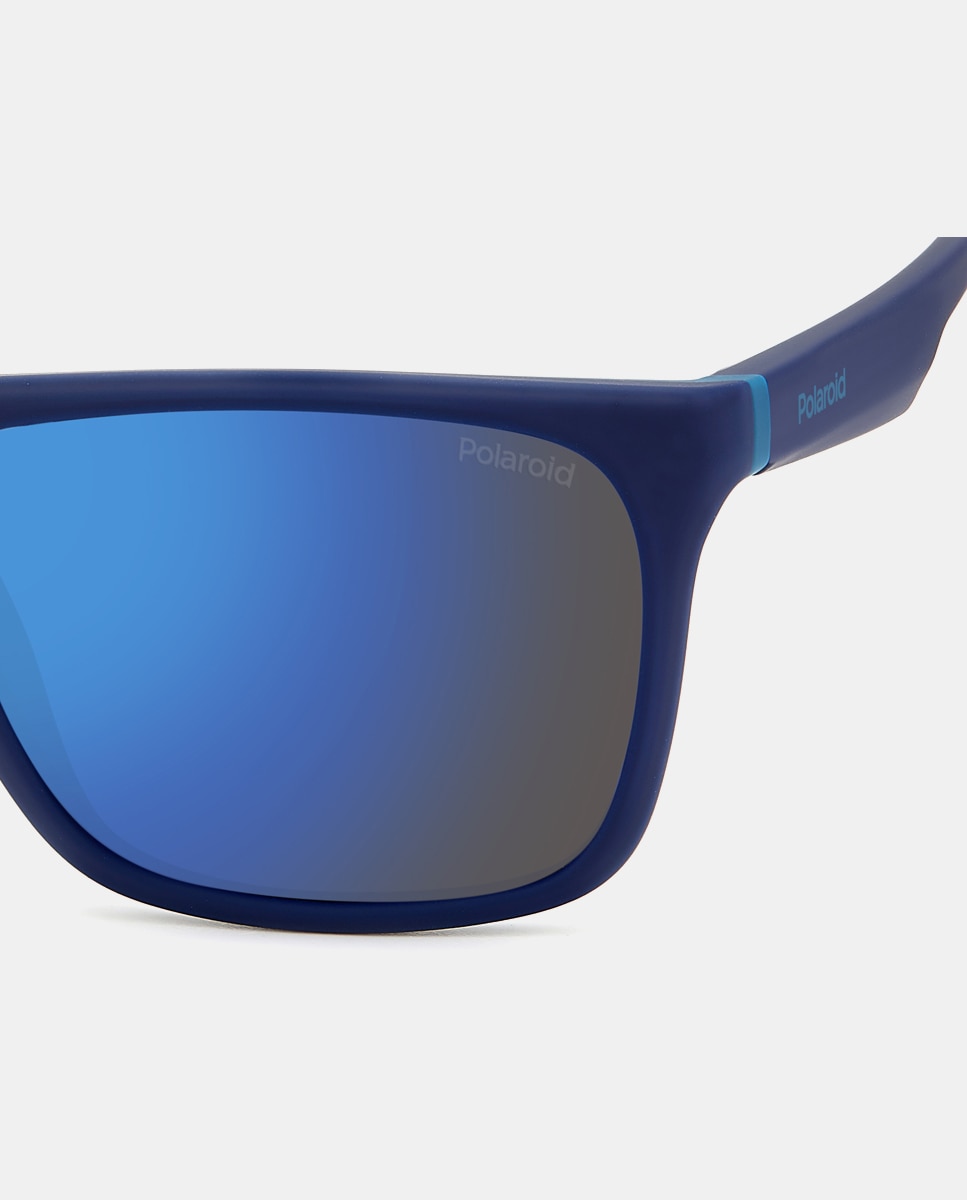 Gafas de sol unisex rectangulares en azul con lentes polarizadas Azul Polaroid Originals Azul-5