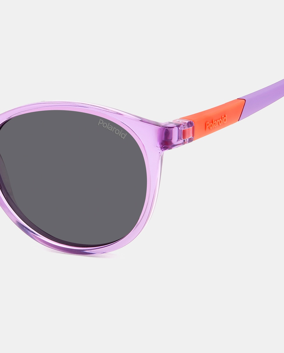 Gafas de sol ovalada poliamida - Polaroid Kids - Morado Morado-4