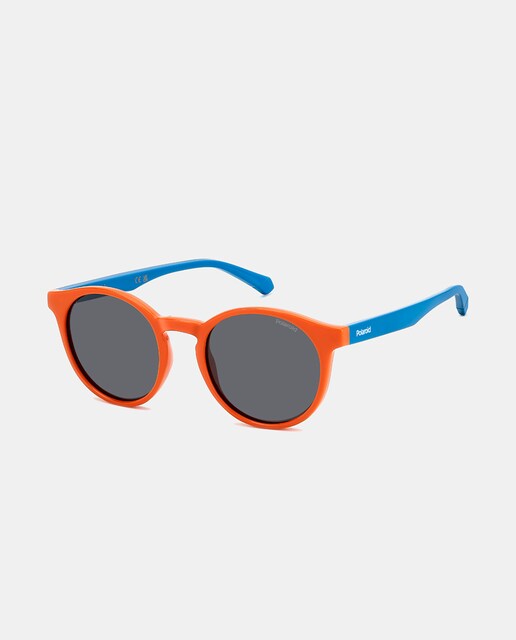 Gafas de sol infantil ovaladas en poliamida con lente polarizada en azul