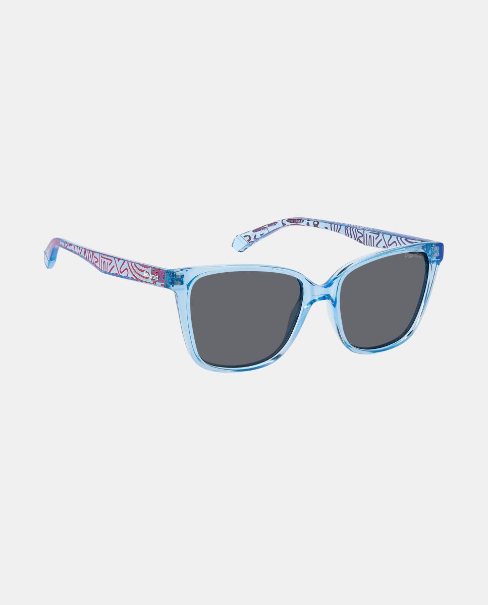 Gafas de sol infantil rectangulares en poliamida con lente polarizada en rosa - Polaroid Kids - Azul Azul-3