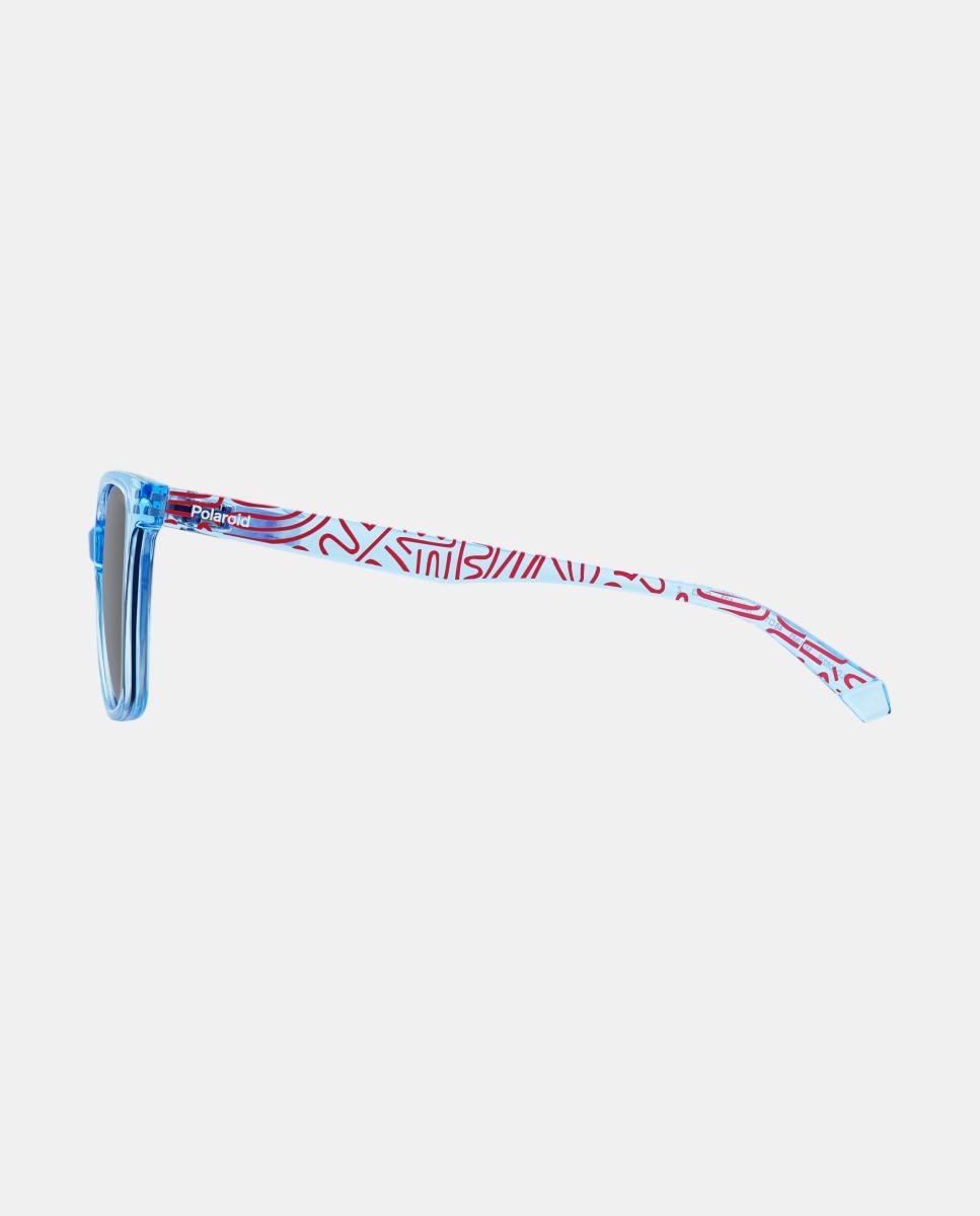 Gafas de sol infantil rectangulares en poliamida con lente polarizada en rosa - Polaroid Kids - Azul Azul-6