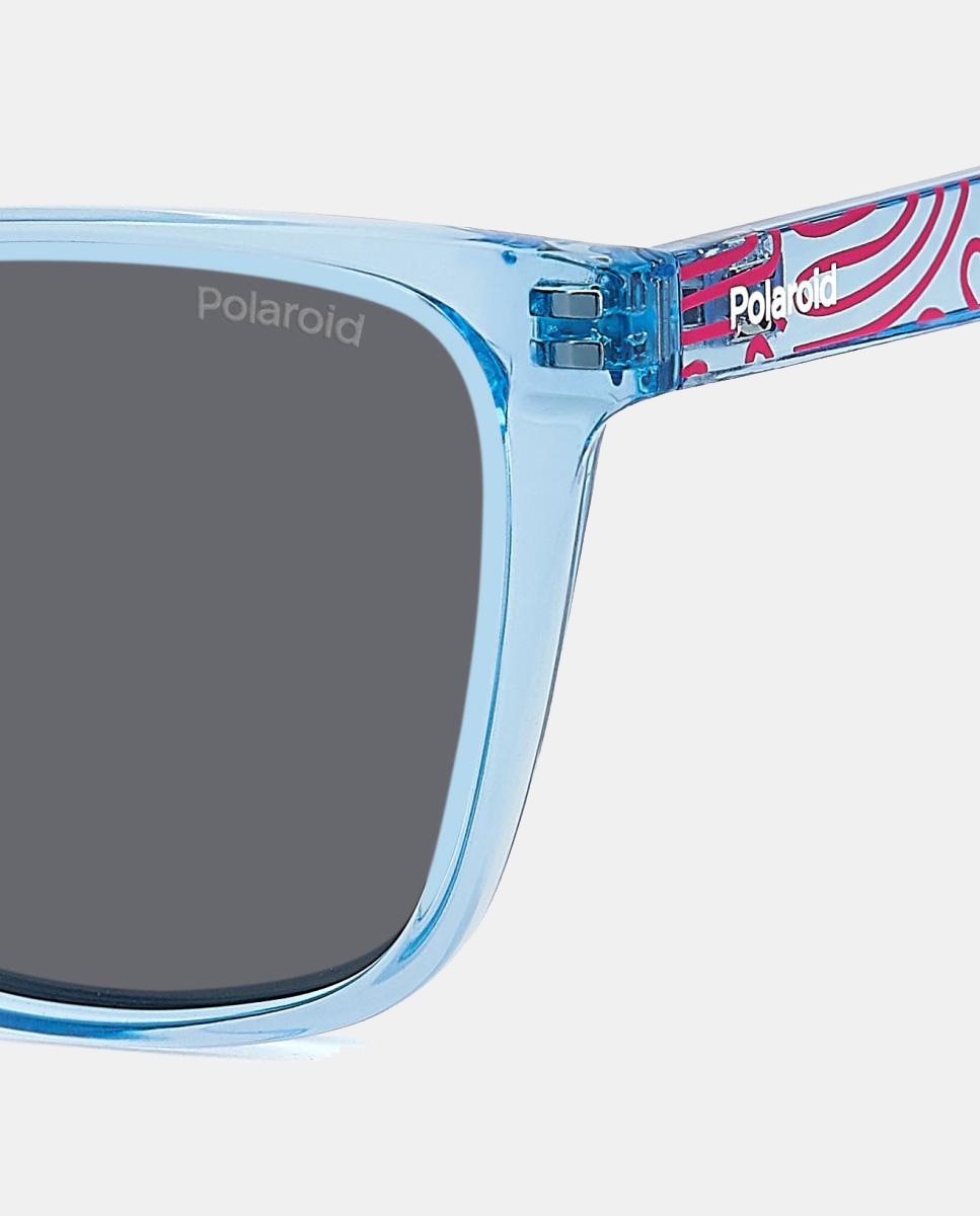 Gafas de sol infantil rectangulares en poliamida con lente polarizada en rosa - Polaroid Kids - Azul Azul-7