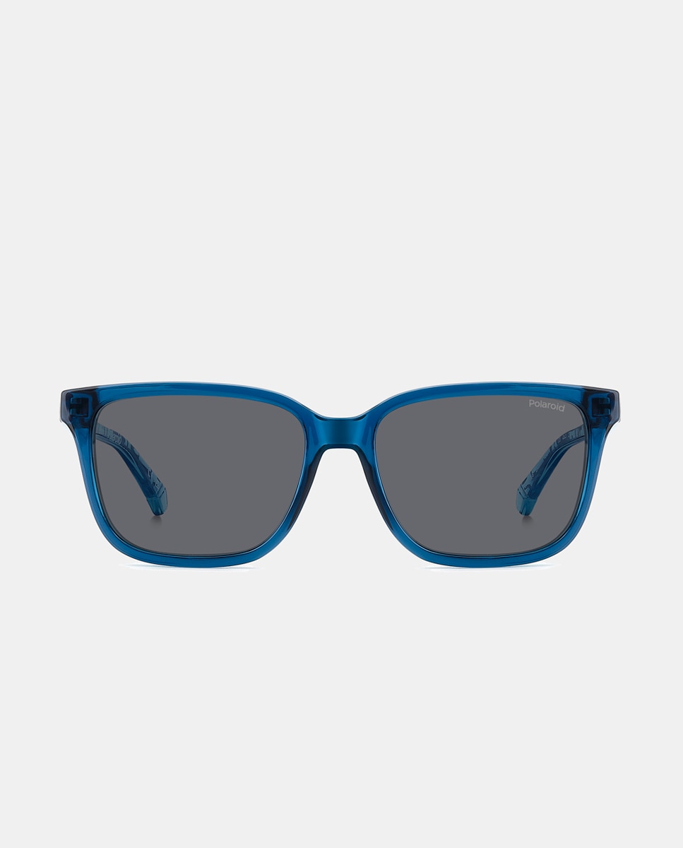 Imagen 0 de Gafas de sol infantil rectangulares en poliamida con lente polarizada en turquesa Azul