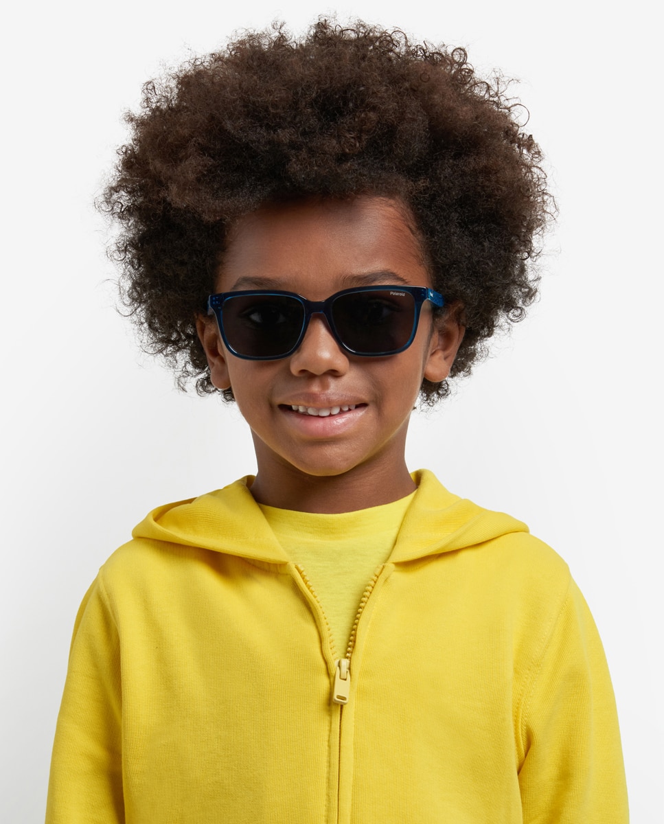Gafas de sol infantil rectangulares en poliamida con lente polarizada en turquesa - Polaroid Kids - Azul Azul-3