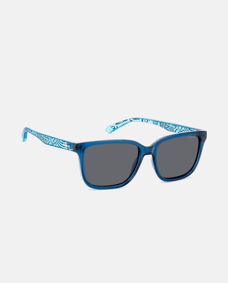Gafas de sol infantil rectangulares en poliamida con lente polarizada en turquesa - Polaroid Kids - Azul Azul-4