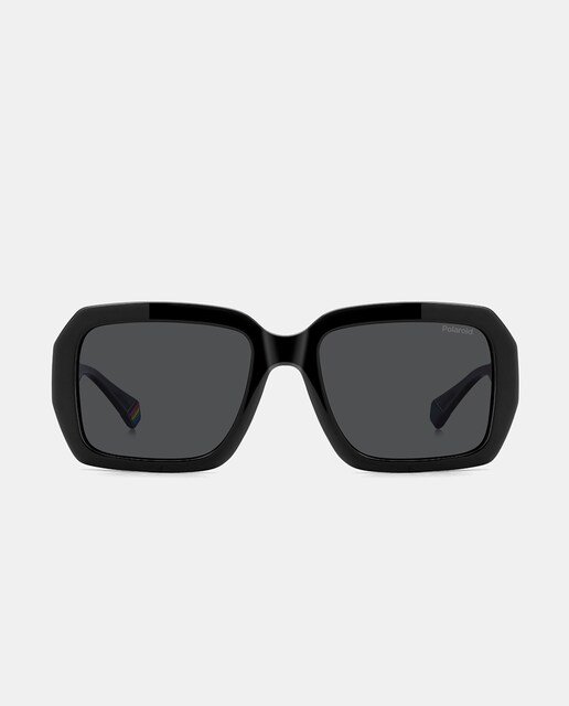 Imagen 0 de Gafas de sol unisex rectangulares en inyectado con lente polarizada en negro