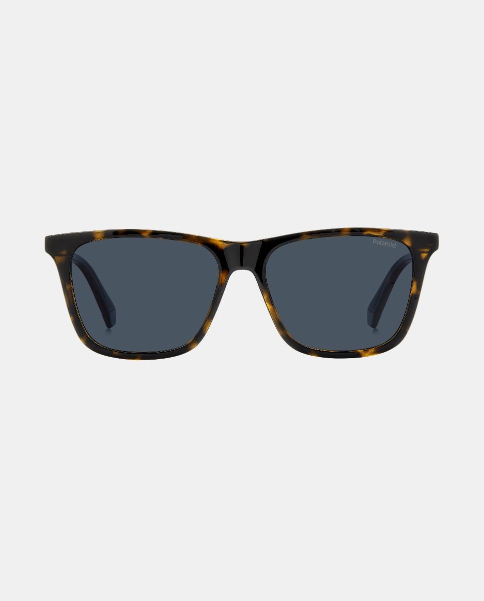 Gafas de sol de hombre cuadrada en poliamida con lente polarizada - Polaroid - Marrón Marrón-1